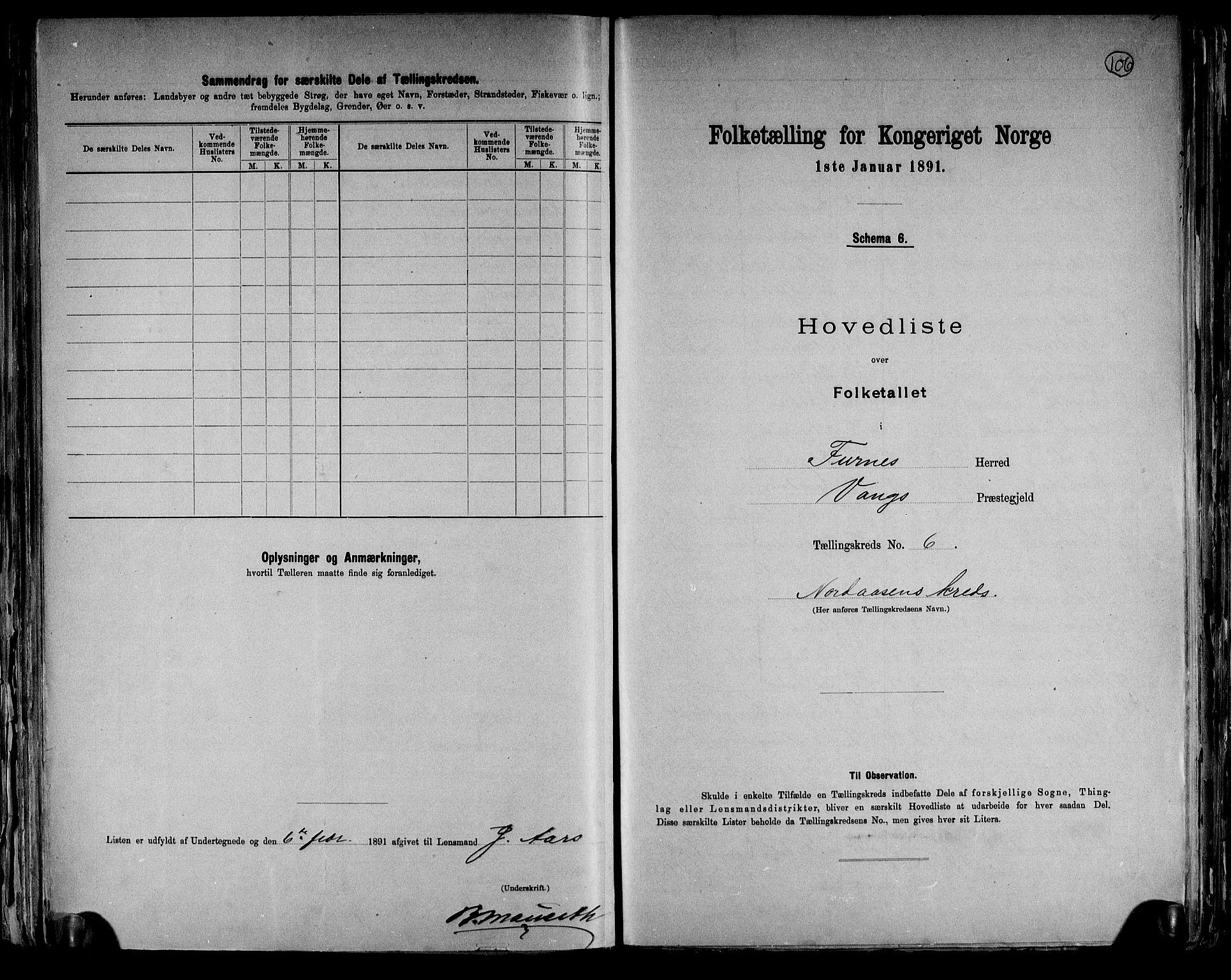 RA, Census 1891 for 0413 Furnes herred, 1891, p. 22