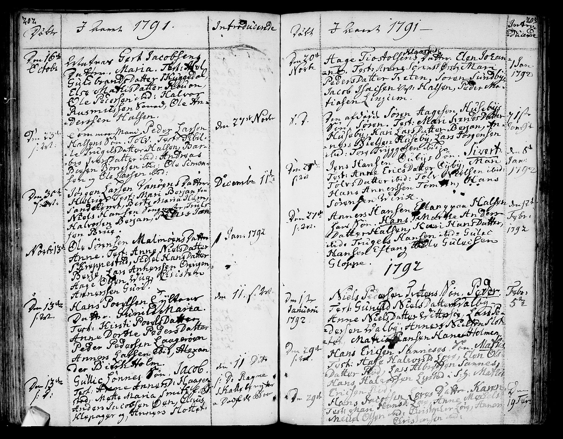 Tjølling kirkebøker, AV/SAKO-A-60/F/Fa/L0004: Parish register (official) no. 4, 1779-1817, p. 202-203