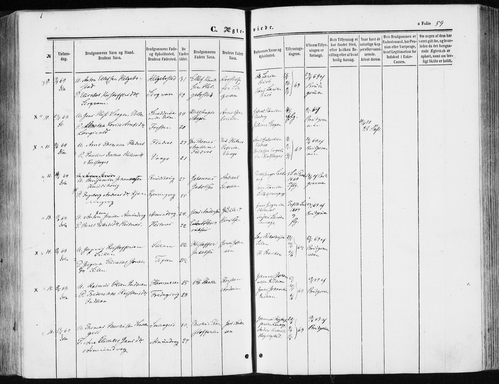 Ministerialprotokoller, klokkerbøker og fødselsregistre - Sør-Trøndelag, AV/SAT-A-1456/634/L0531: Parish register (official) no. 634A07, 1861-1870, p. 59