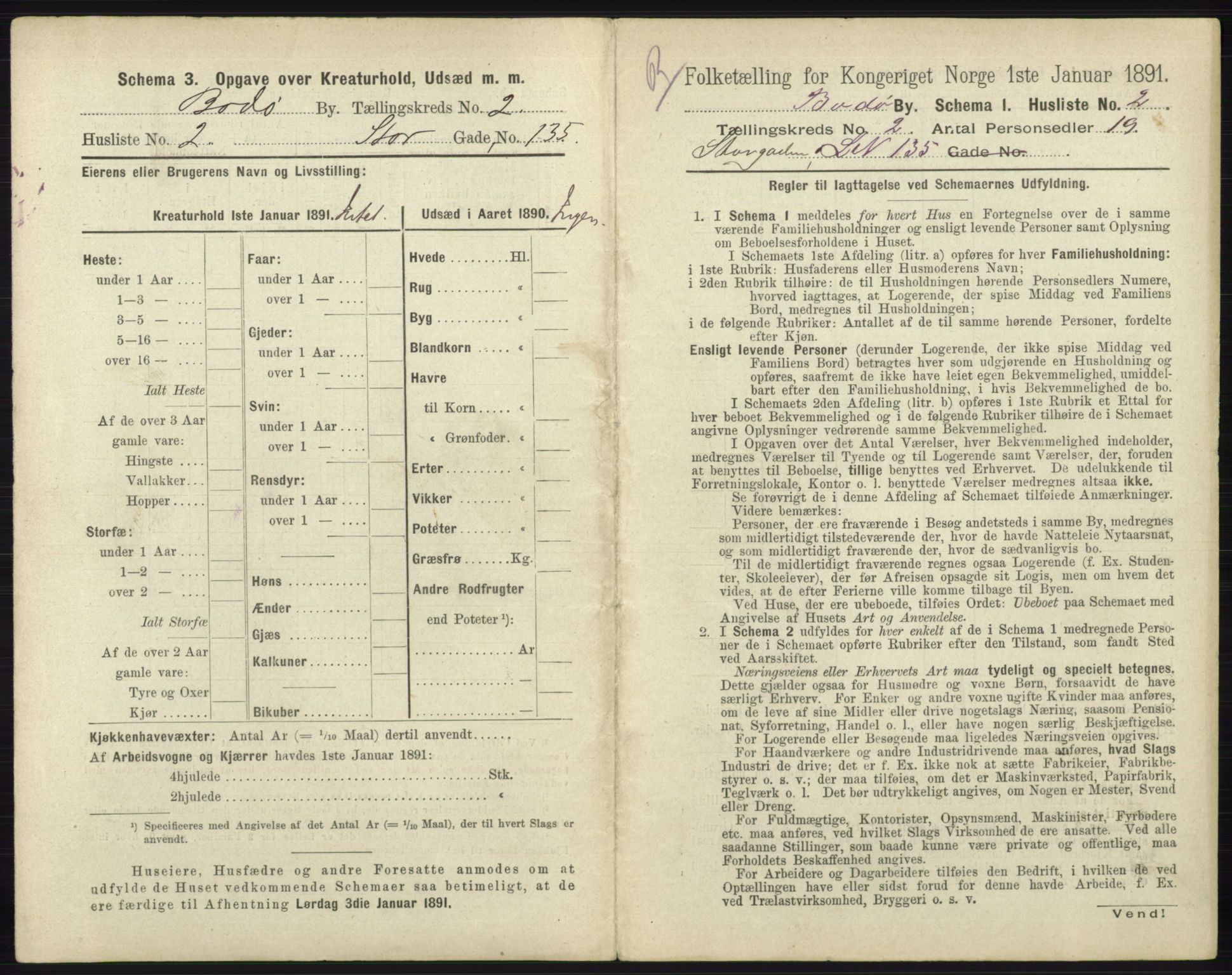 RA, 1891 census for 1804 Bodø, 1891, p. 852