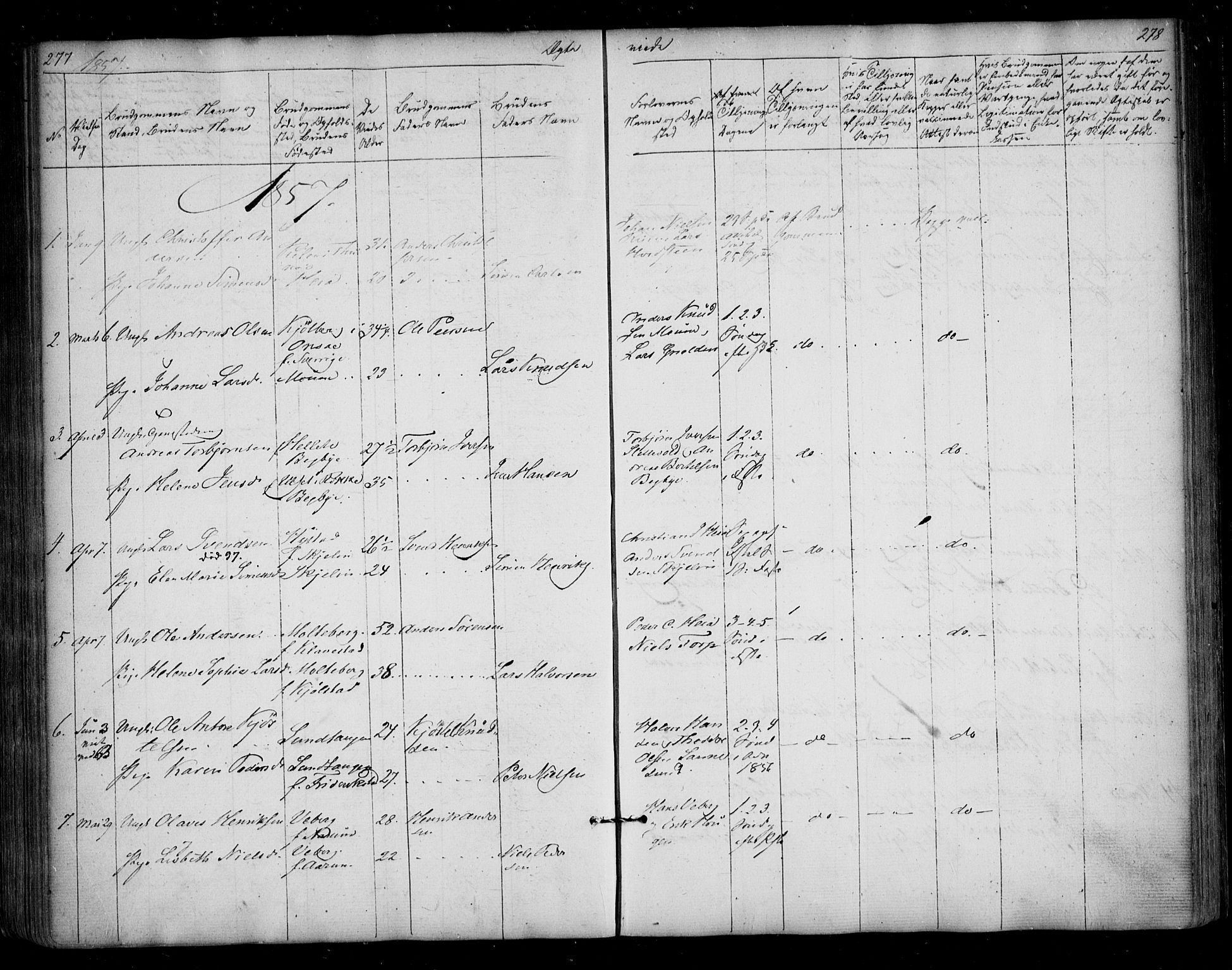 Borge prestekontor Kirkebøker, AV/SAO-A-10903/F/Fa/L0005: Parish register (official) no. I 5, 1848-1860, p. 277-278