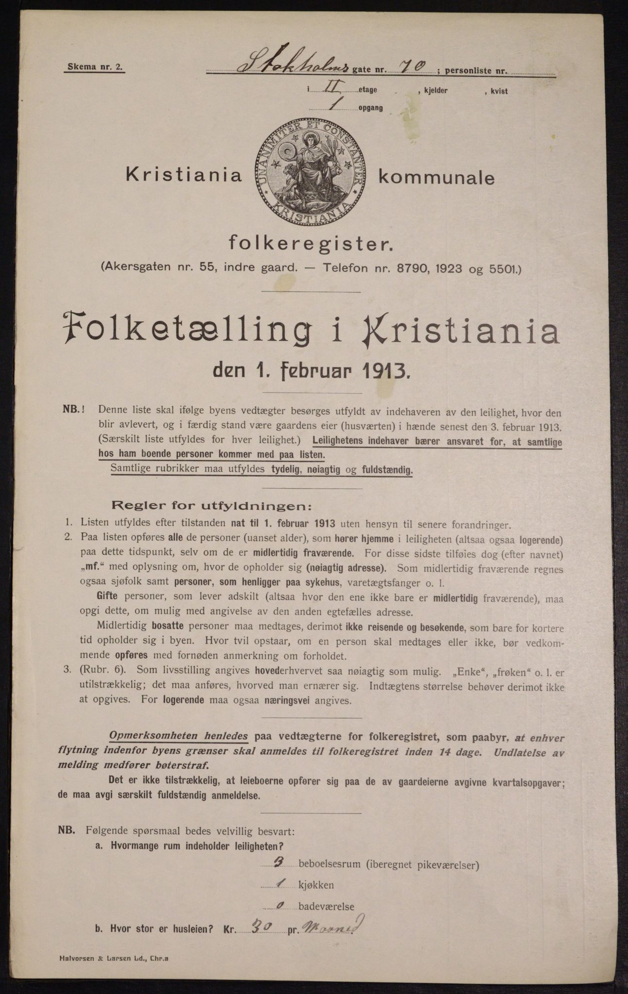 OBA, Municipal Census 1913 for Kristiania, 1913, p. 102661