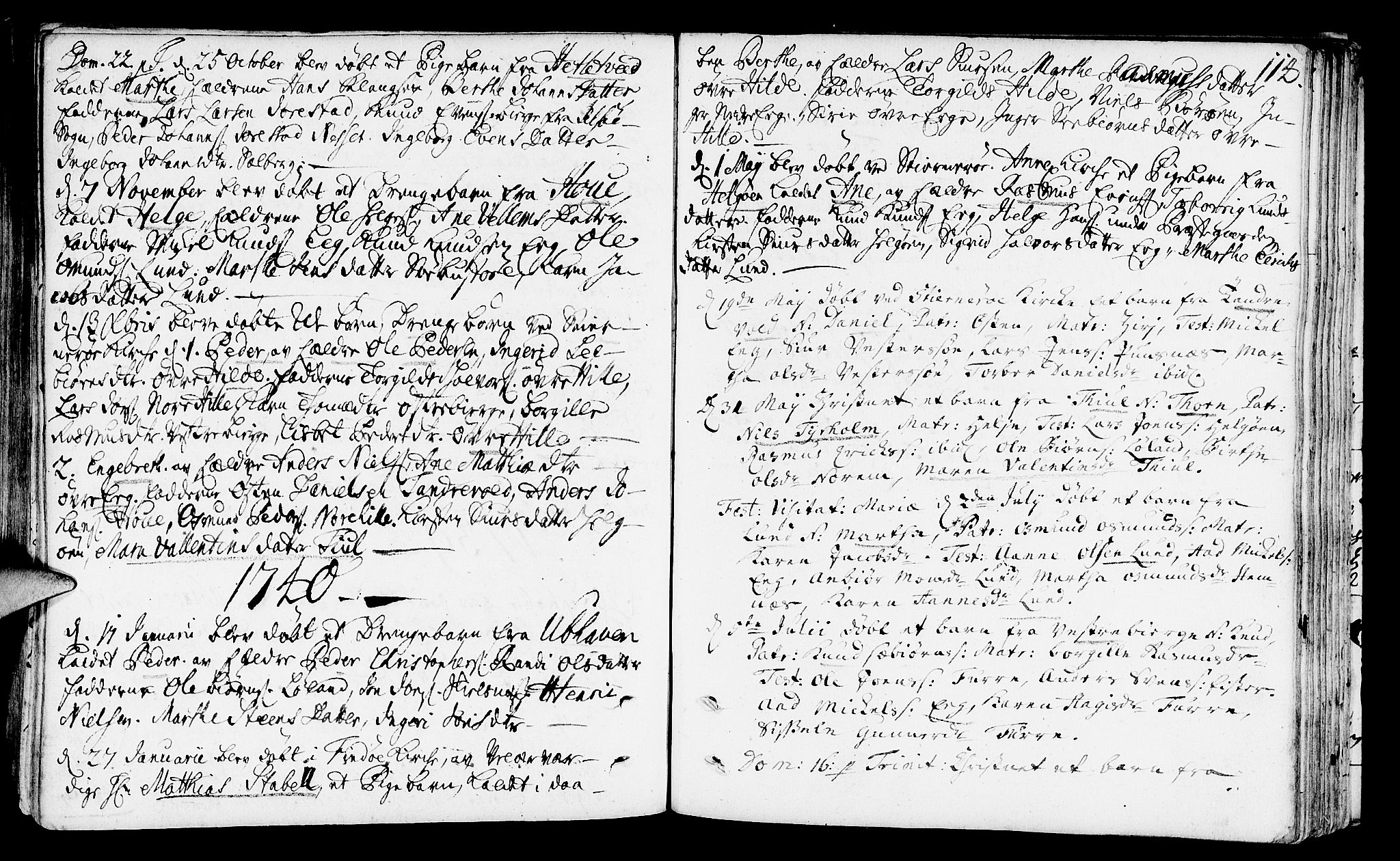 Nedstrand sokneprestkontor, AV/SAST-A-101841/01/IV: Parish register (official) no. A 1 /2, 1724-1740, p. 114