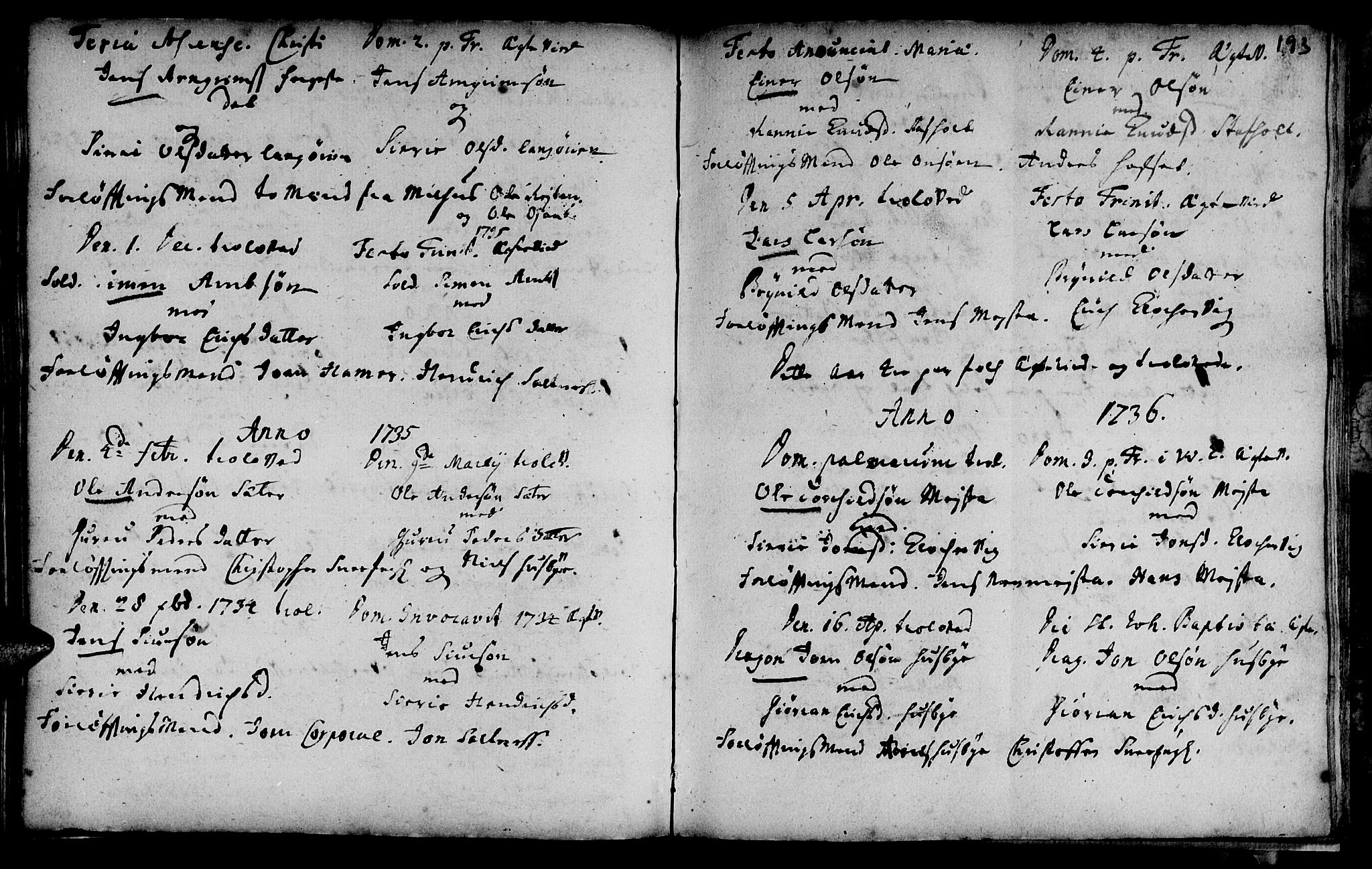 Ministerialprotokoller, klokkerbøker og fødselsregistre - Sør-Trøndelag, SAT/A-1456/666/L0783: Parish register (official) no. 666A01, 1702-1753, p. 193