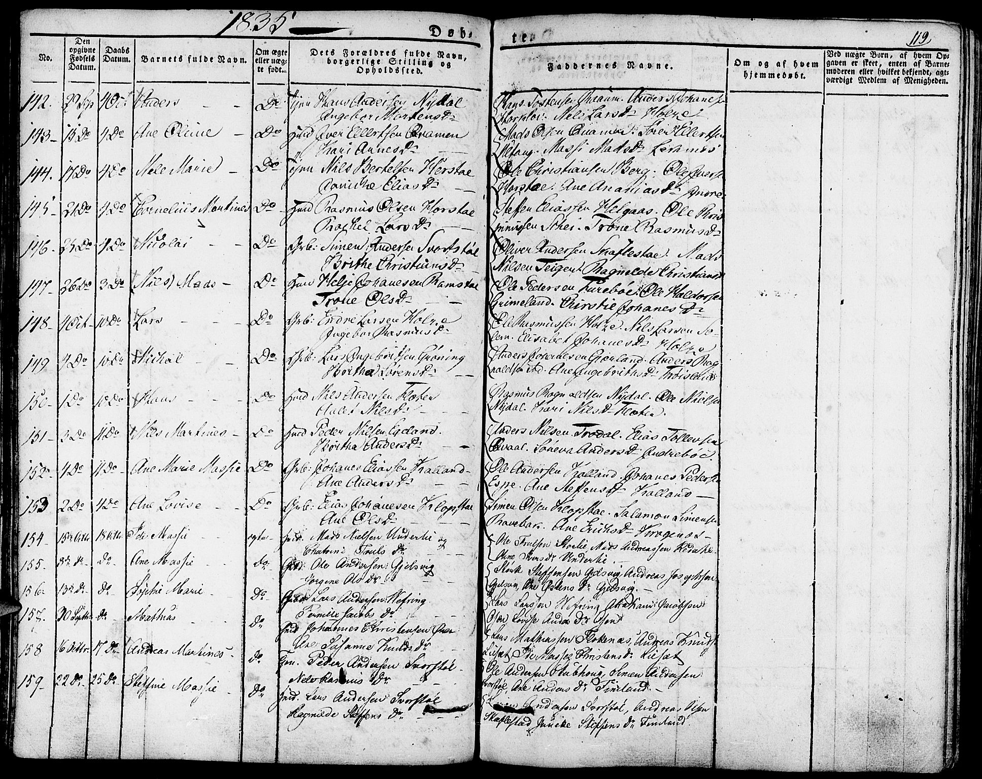 Førde sokneprestembete, AV/SAB-A-79901/H/Haa/Haaa/L0006: Parish register (official) no. A 6, 1821-1842, p. 119