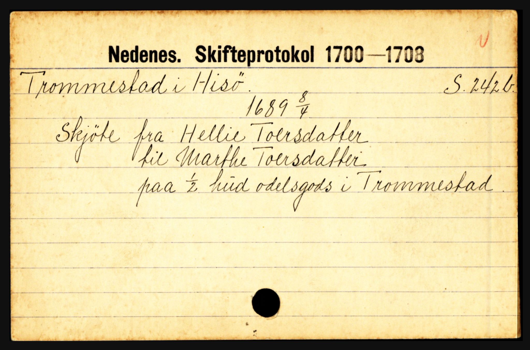 Nedenes sorenskriveri før 1824, AV/SAK-1221-0007/H, p. 30491