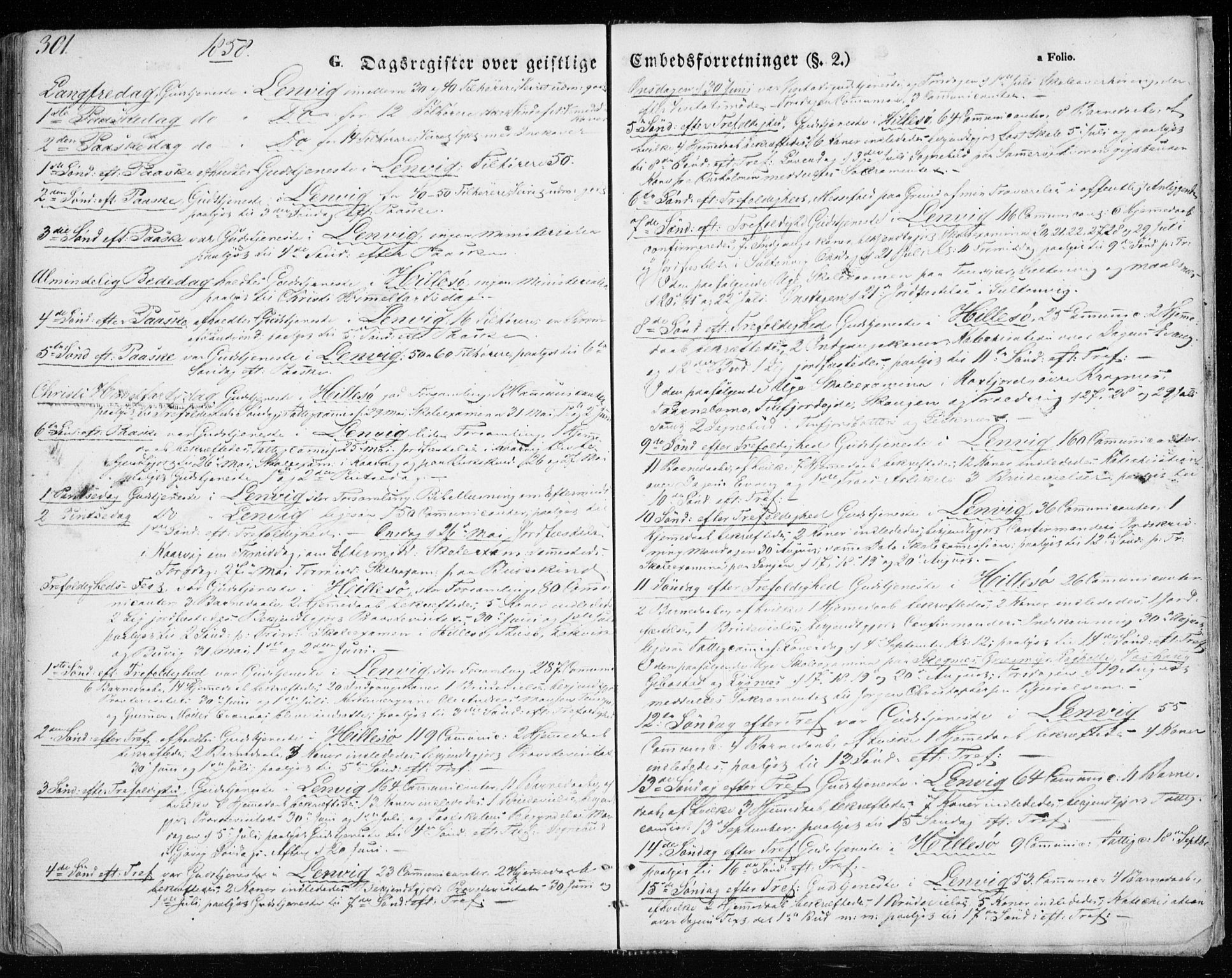 Lenvik sokneprestembete, SATØ/S-1310/H/Ha/Haa/L0007kirke: Parish register (official) no. 7, 1855-1865, p. 301