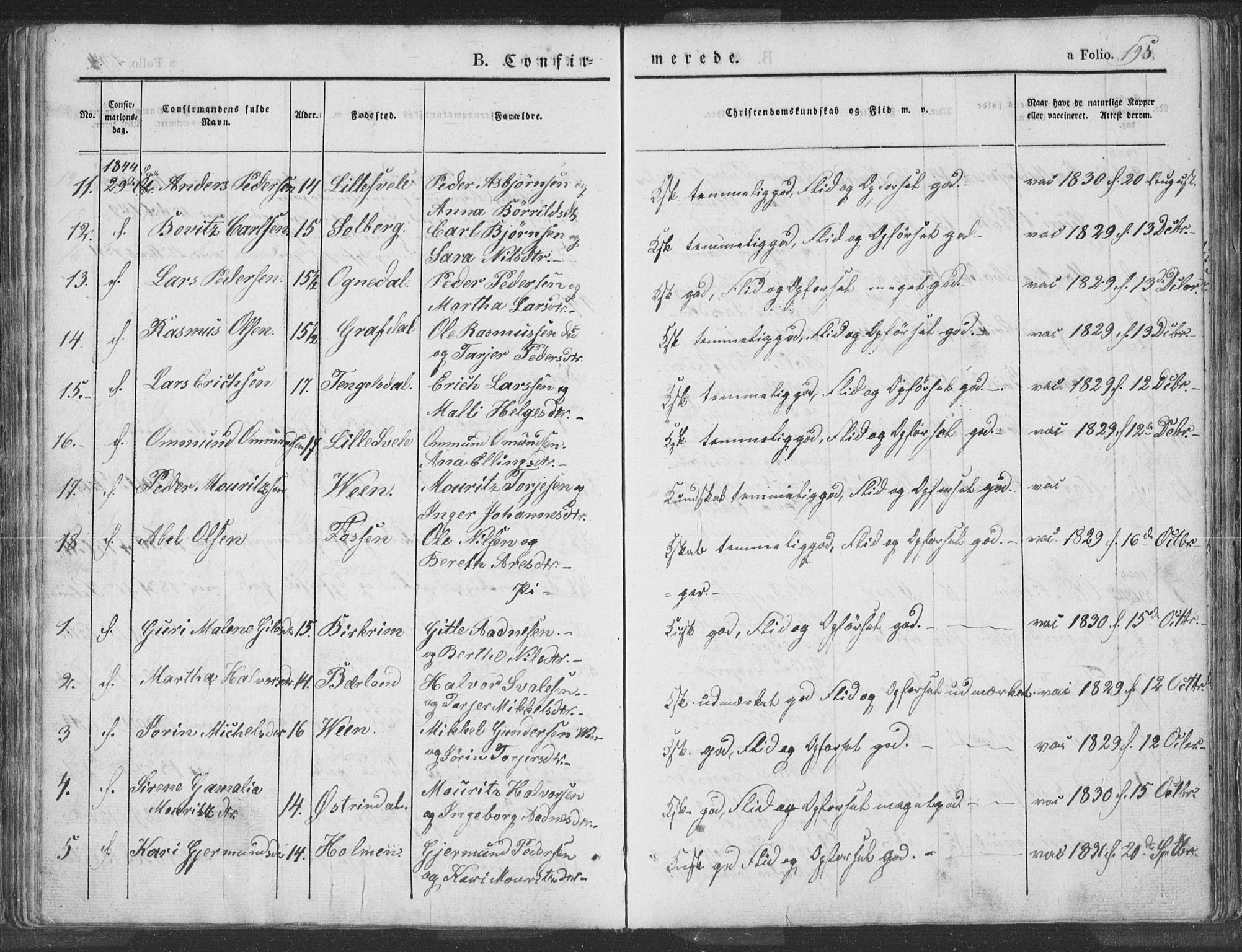 Helleland sokneprestkontor, AV/SAST-A-101810: Parish register (official) no. A 6.1, 1834-1863, p. 195