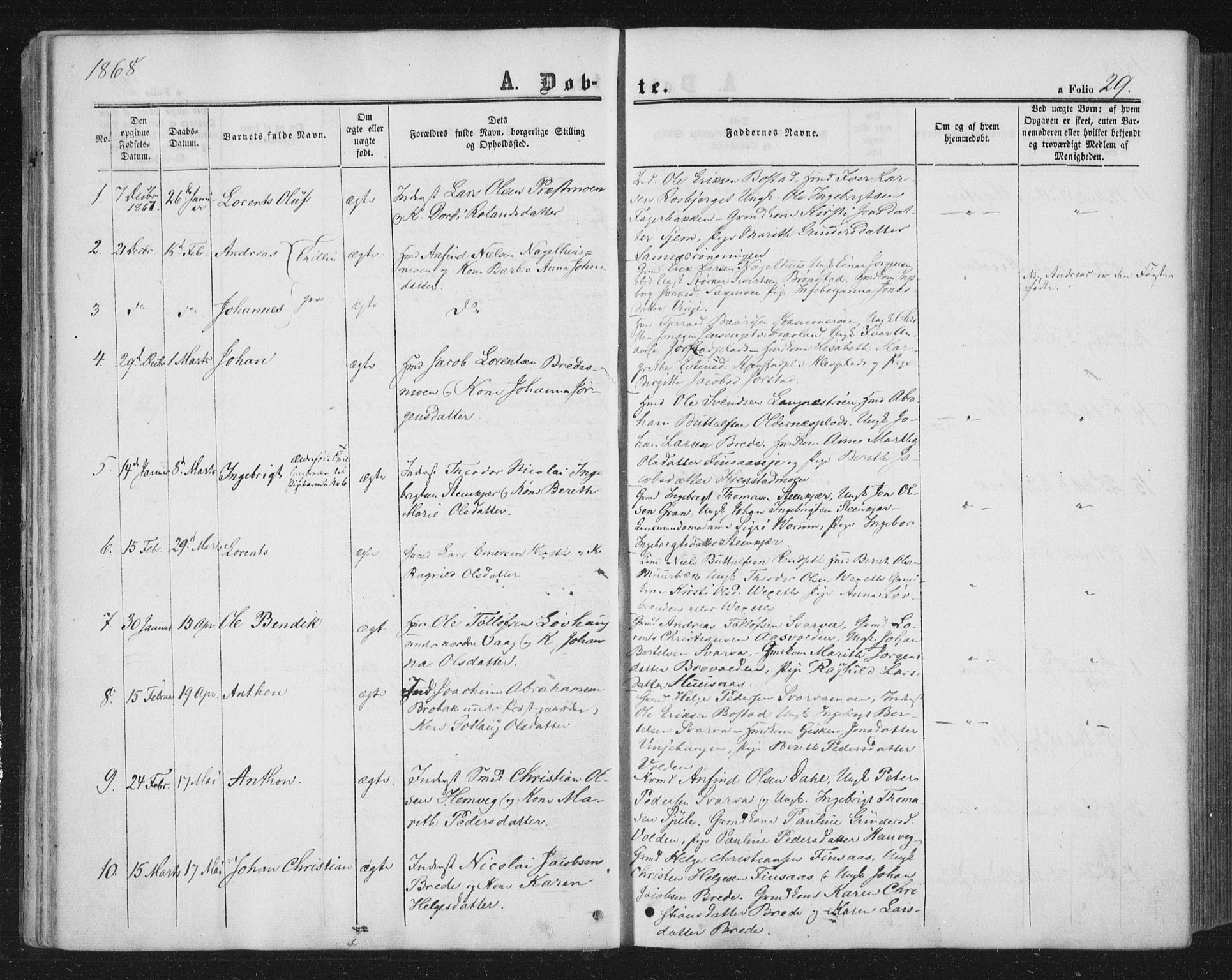 Ministerialprotokoller, klokkerbøker og fødselsregistre - Nord-Trøndelag, SAT/A-1458/749/L0472: Parish register (official) no. 749A06, 1857-1873, p. 29