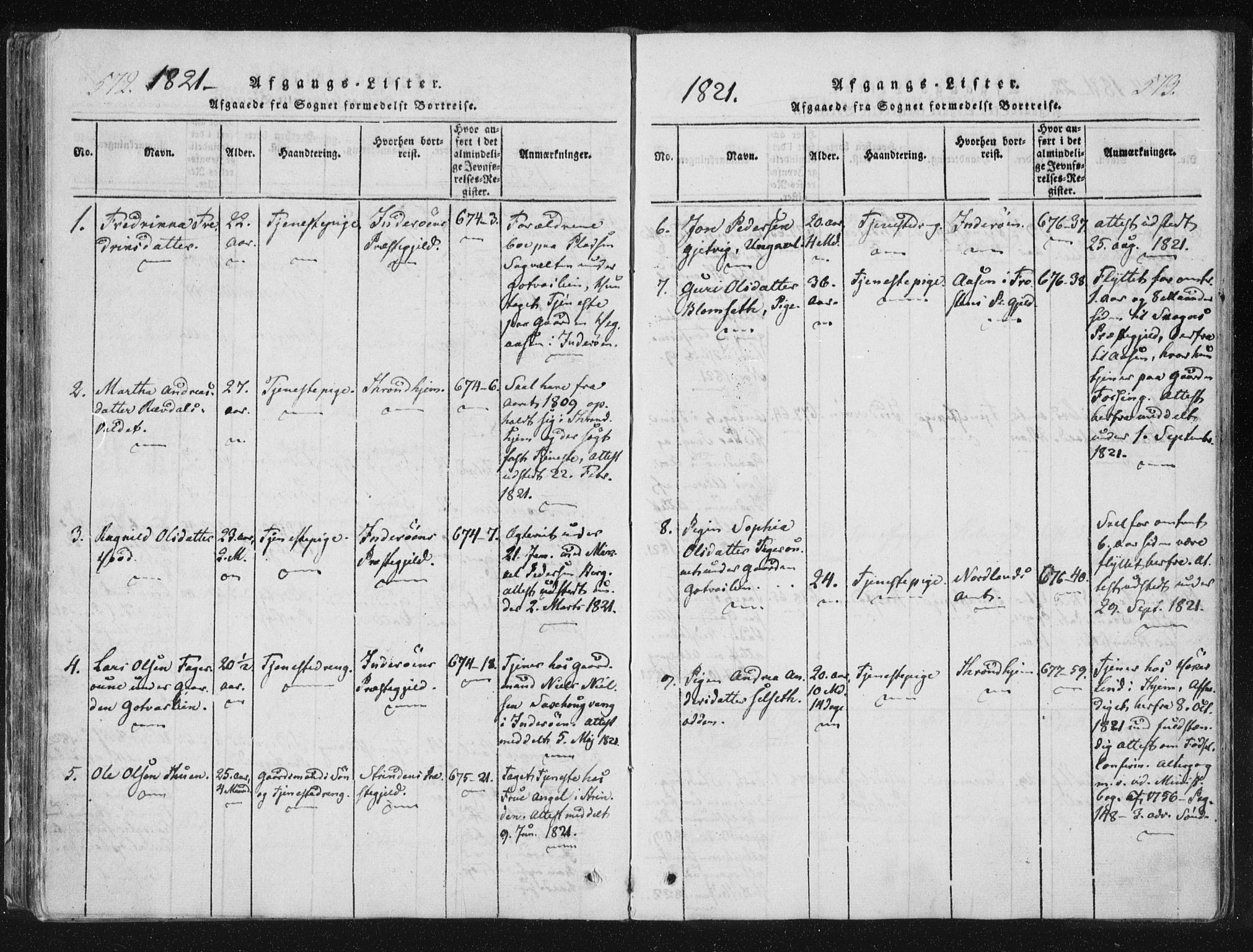 Ministerialprotokoller, klokkerbøker og fødselsregistre - Nord-Trøndelag, SAT/A-1458/744/L0417: Parish register (official) no. 744A01, 1817-1842, p. 572-573