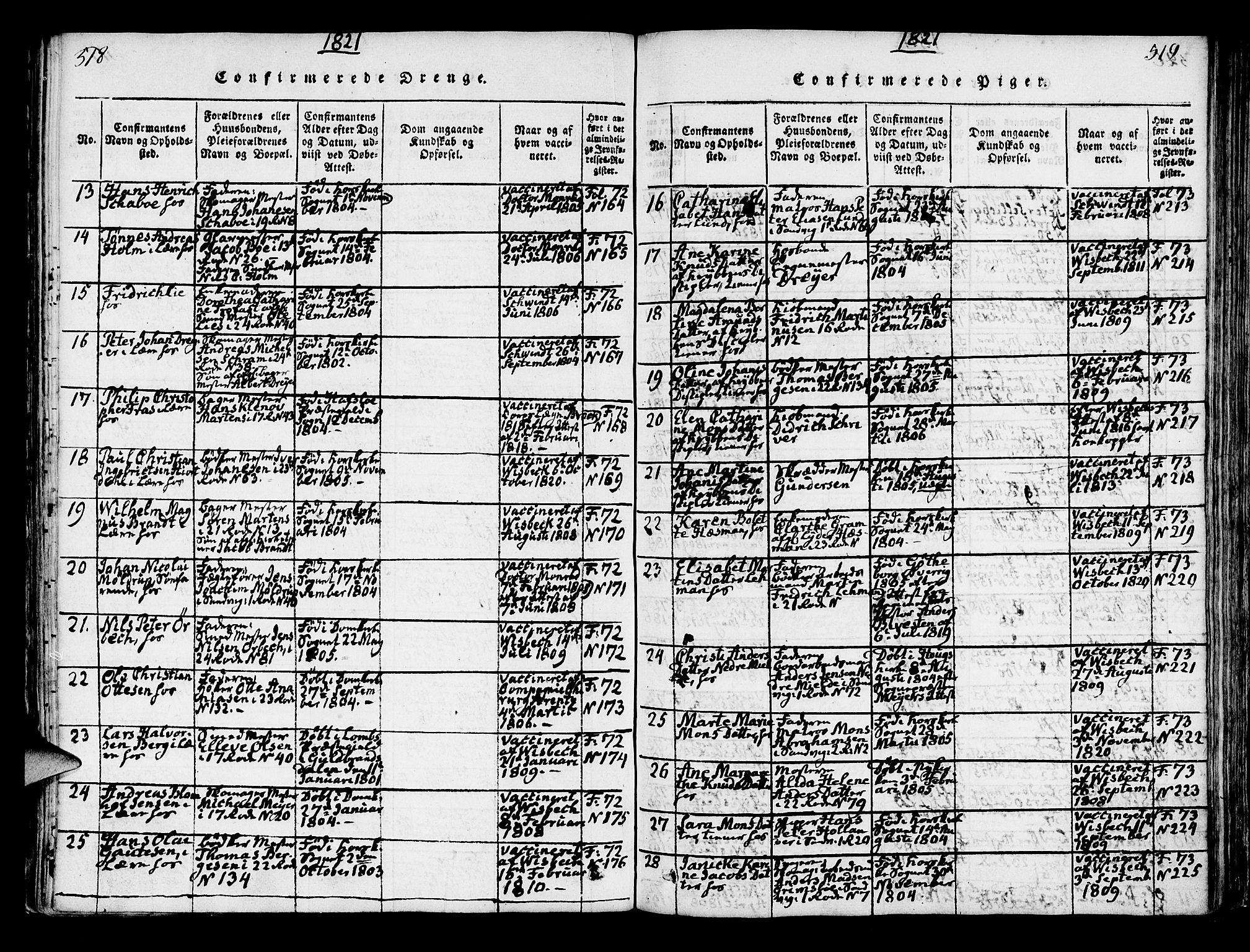 Korskirken sokneprestembete, AV/SAB-A-76101/H/Hab: Parish register (copy) no. A 1b, 1815-1821, p. 518-519