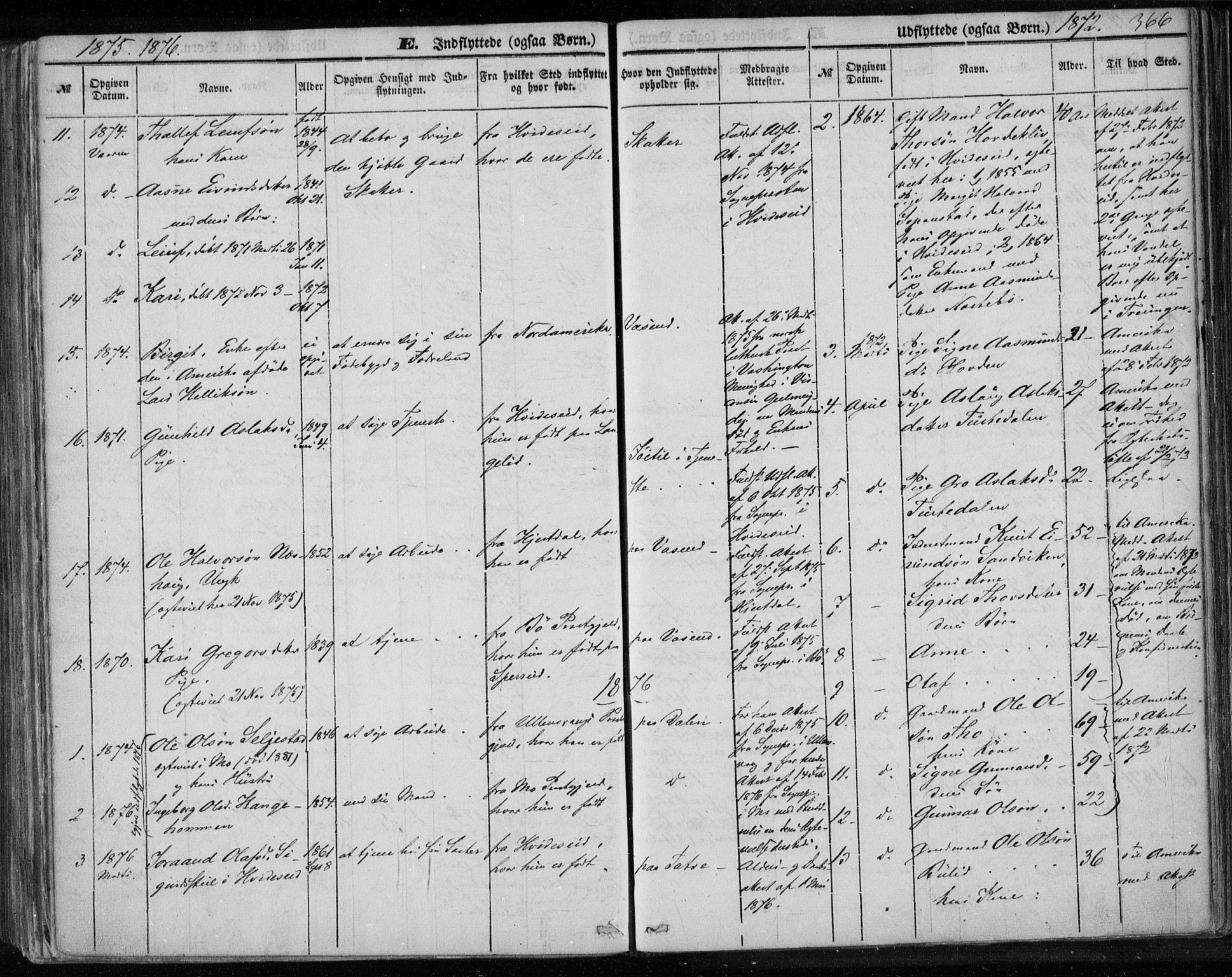 Lårdal kirkebøker, SAKO/A-284/F/Fa/L0006: Parish register (official) no. I 6, 1861-1886, p. 366