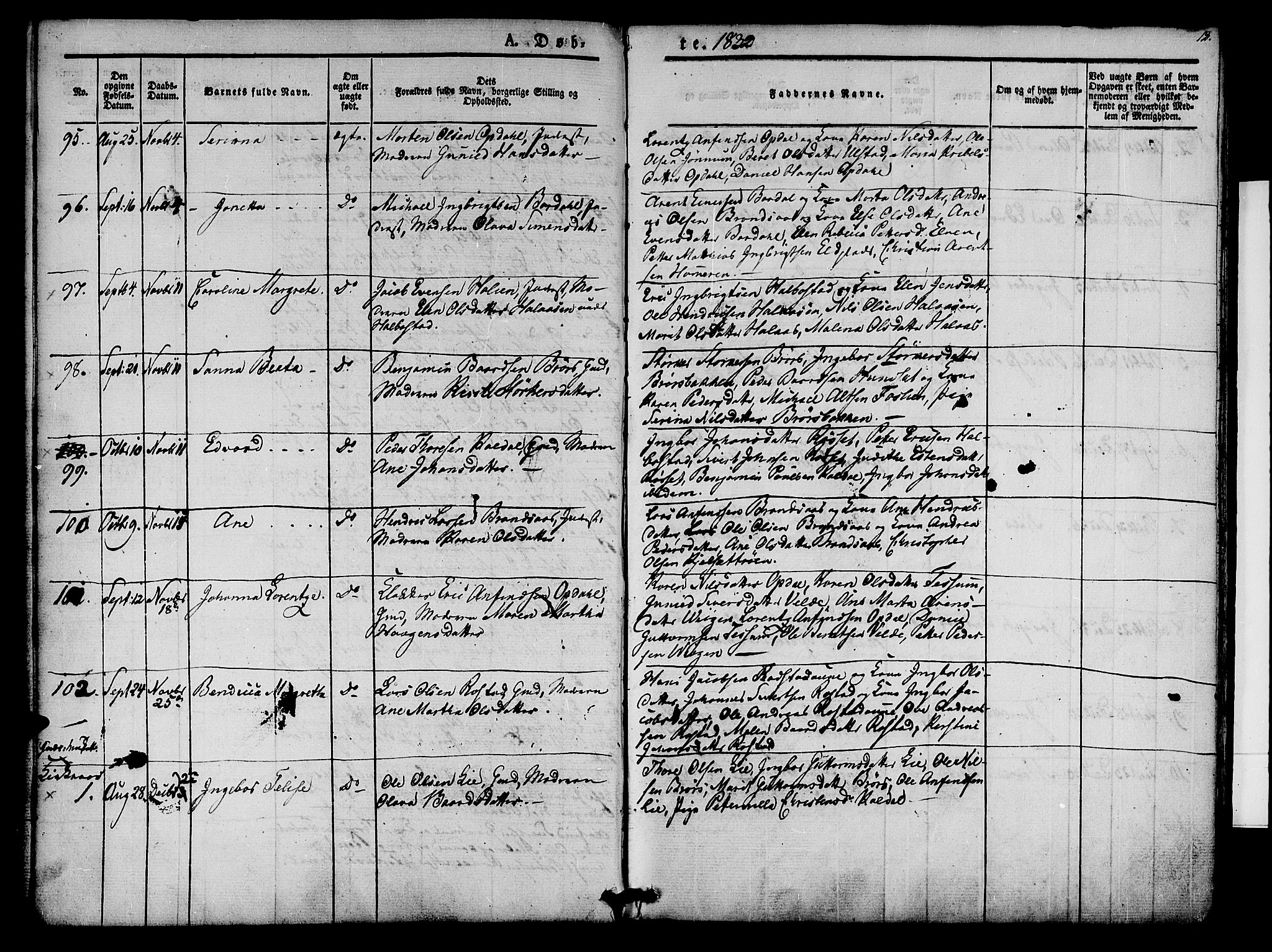 Ministerialprotokoller, klokkerbøker og fødselsregistre - Nord-Trøndelag, SAT/A-1458/741/L0391: Parish register (official) no. 741A05, 1831-1836, p. 12