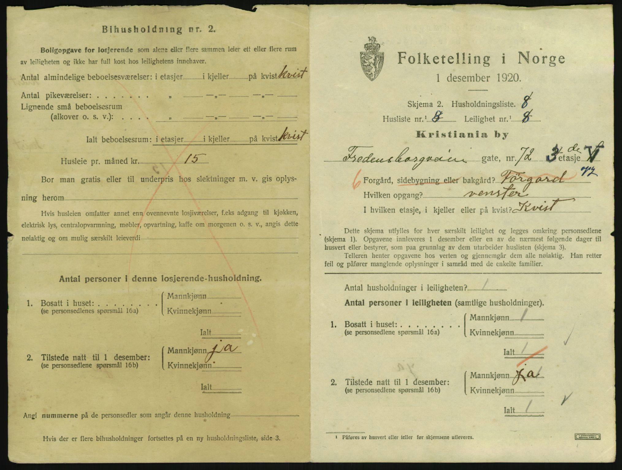 SAO, 1920 census for Kristiania, 1920, p. 26004