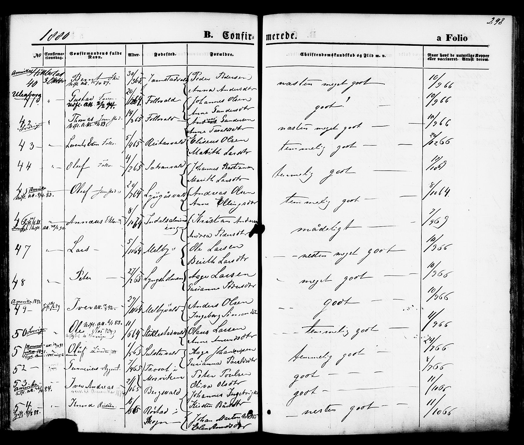 Ministerialprotokoller, klokkerbøker og fødselsregistre - Nord-Trøndelag, AV/SAT-A-1458/723/L0242: Parish register (official) no. 723A11, 1870-1880, p. 298