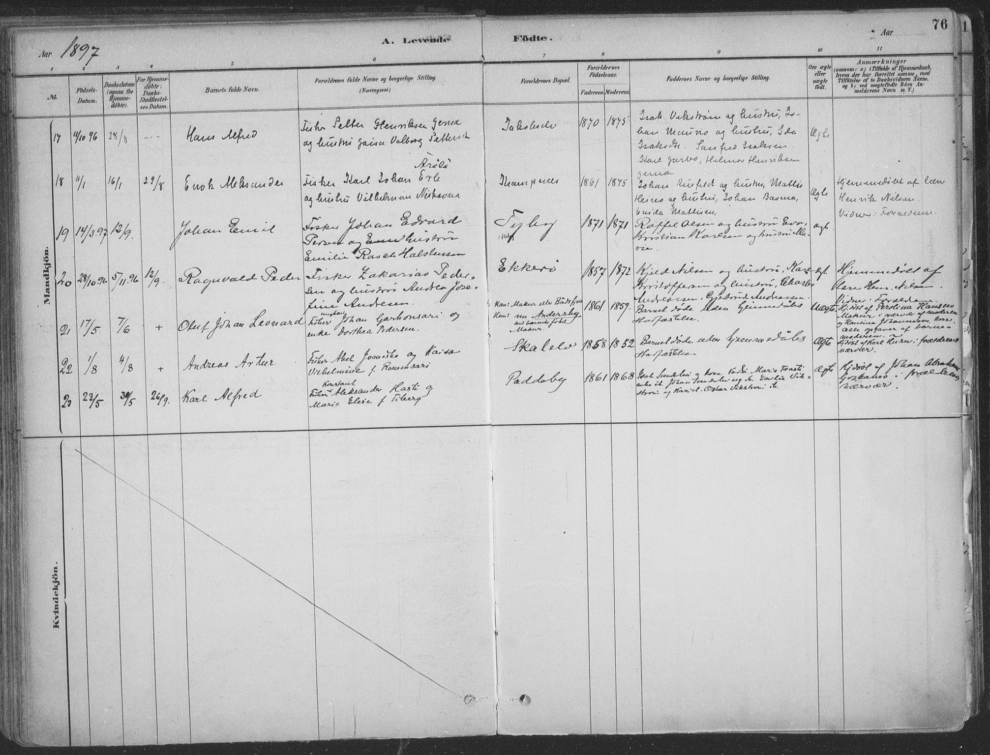 Vadsø sokneprestkontor, SATØ/S-1325/H/Ha/L0009kirke: Parish register (official) no. 9, 1881-1917, p. 76