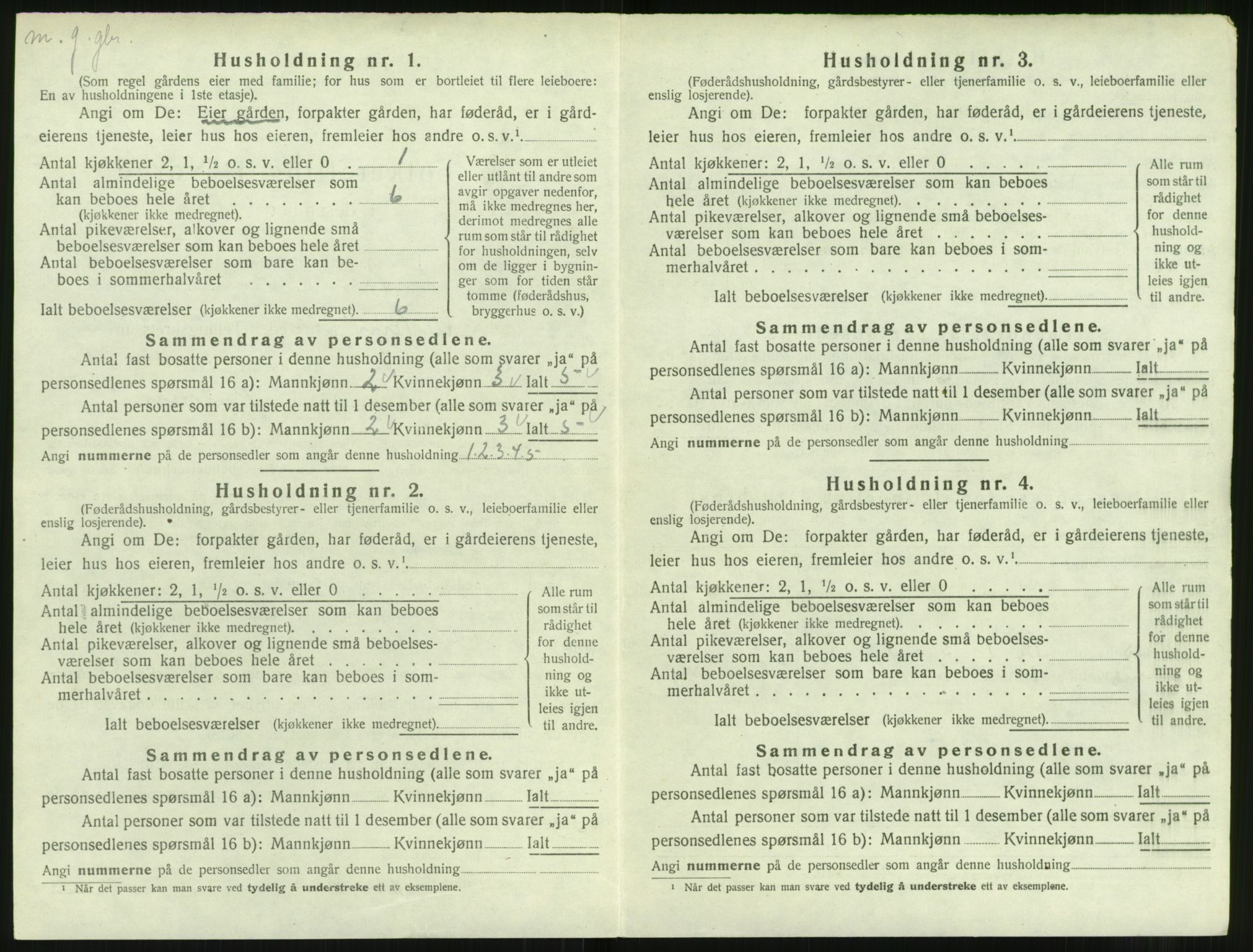 SAT, 1920 census for Ulstein, 1920, p. 449