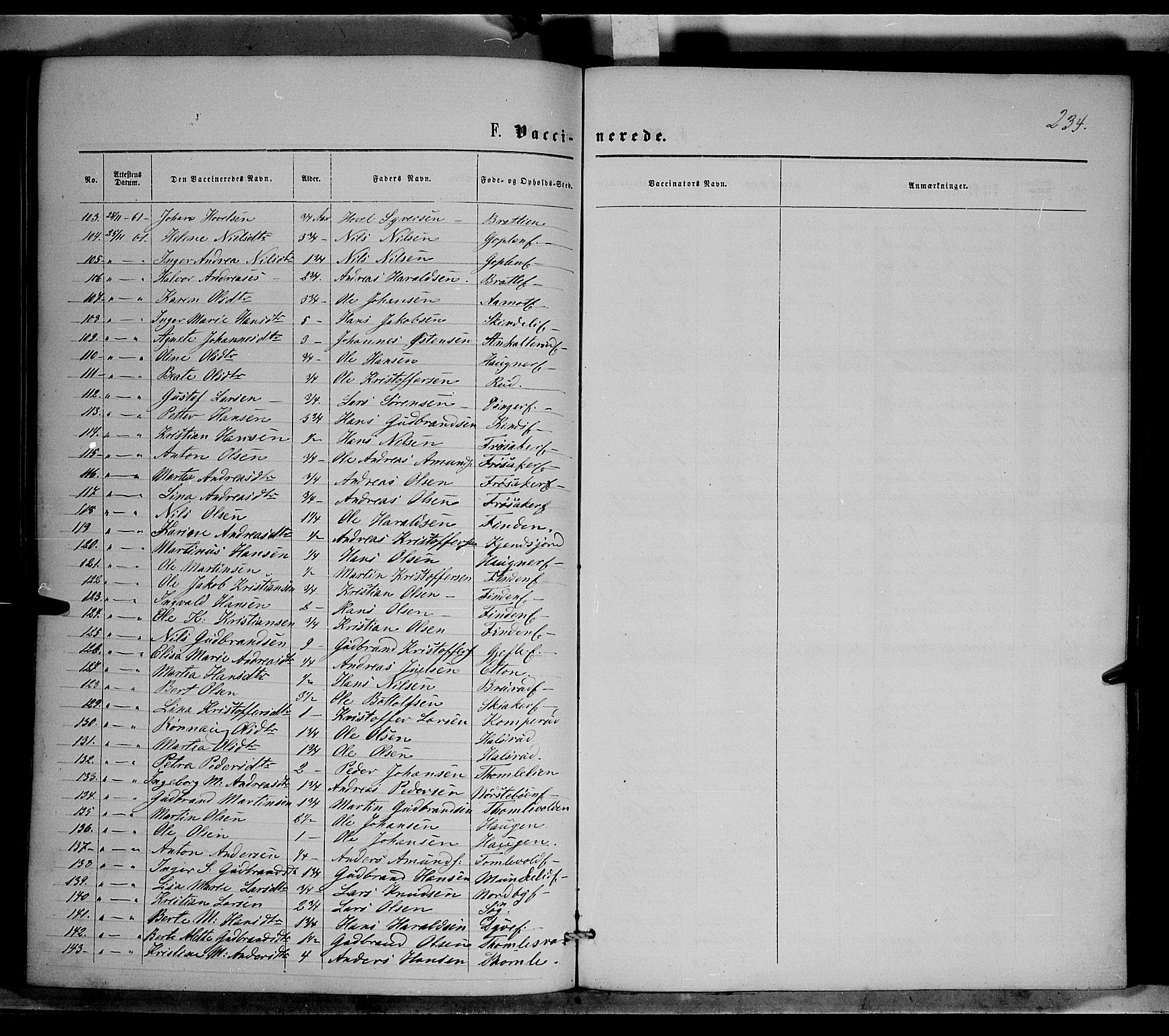 Nordre Land prestekontor, AV/SAH-PREST-124/H/Ha/Haa/L0001: Parish register (official) no. 1, 1860-1871, p. 234