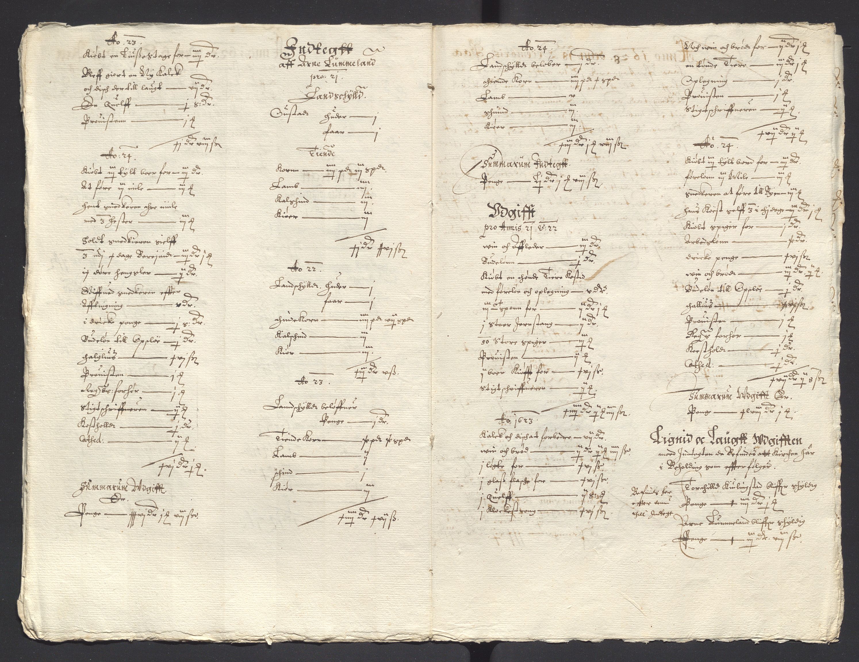 Stavanger len, AV/SAST-A-101870/Oa/L0017: Kirkeregnskaper, jordebøker, manntall, dommer, supplikker, befalinger, stevninger mv. 1617-1674. des. 1 s. 36-39, 46f, 54, 88ff, 98-102, 1600-1628, p. 235