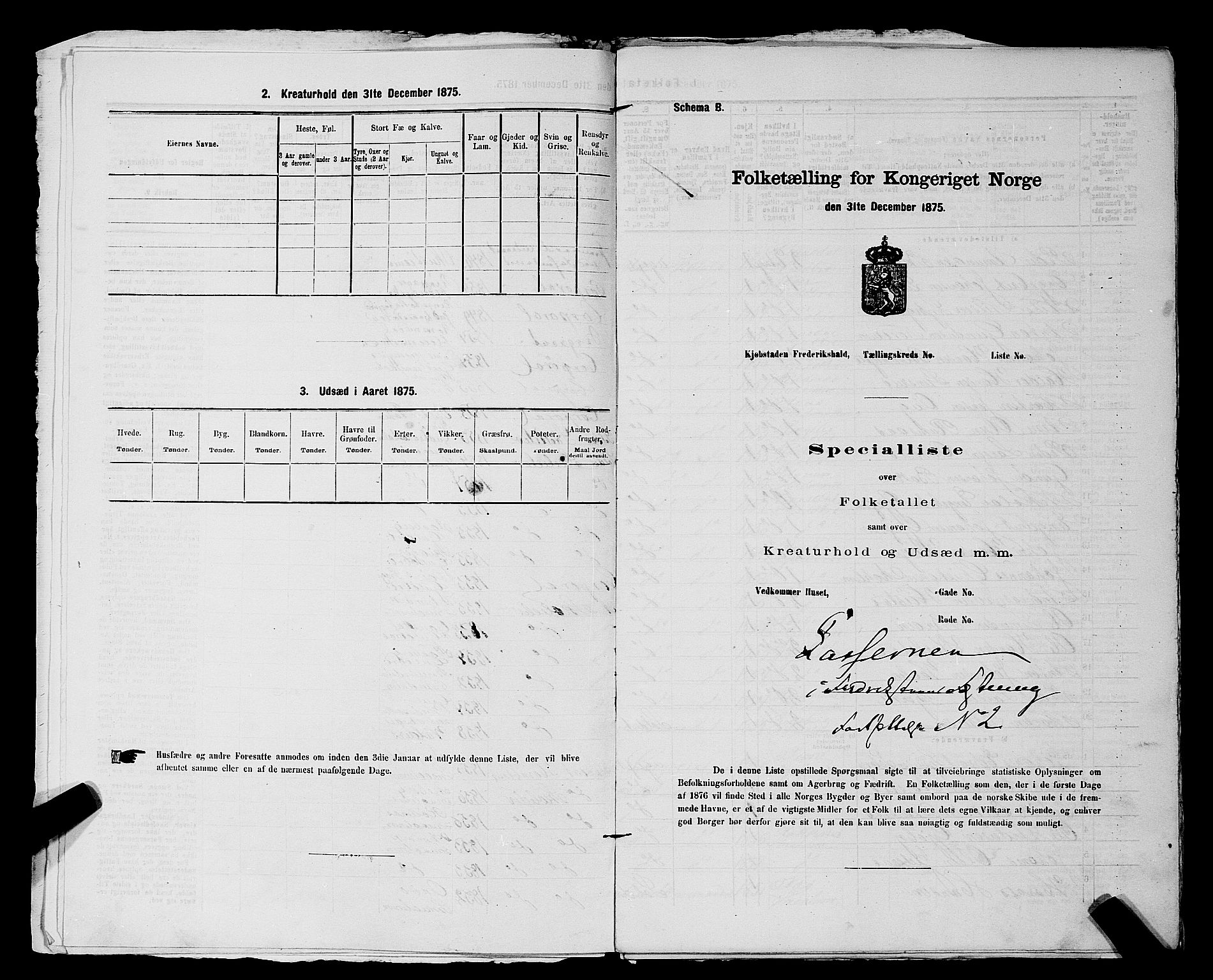 RA, 1875 census for 0101P Fredrikshald, 1875, p. 220