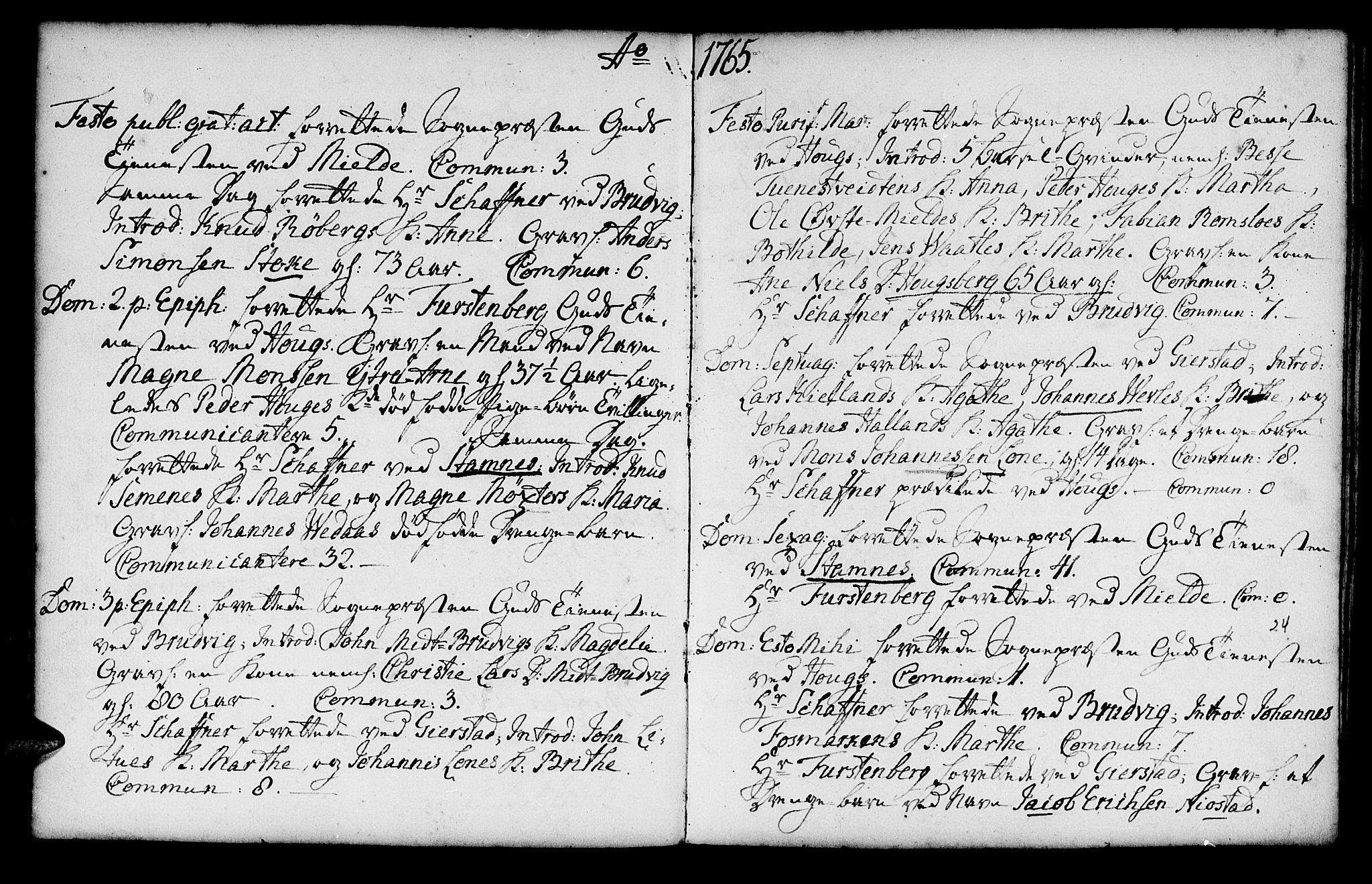 Haus sokneprestembete, AV/SAB-A-75601/H/Haa: Parish register (official) no. A 7, 1748-1766, p. 164