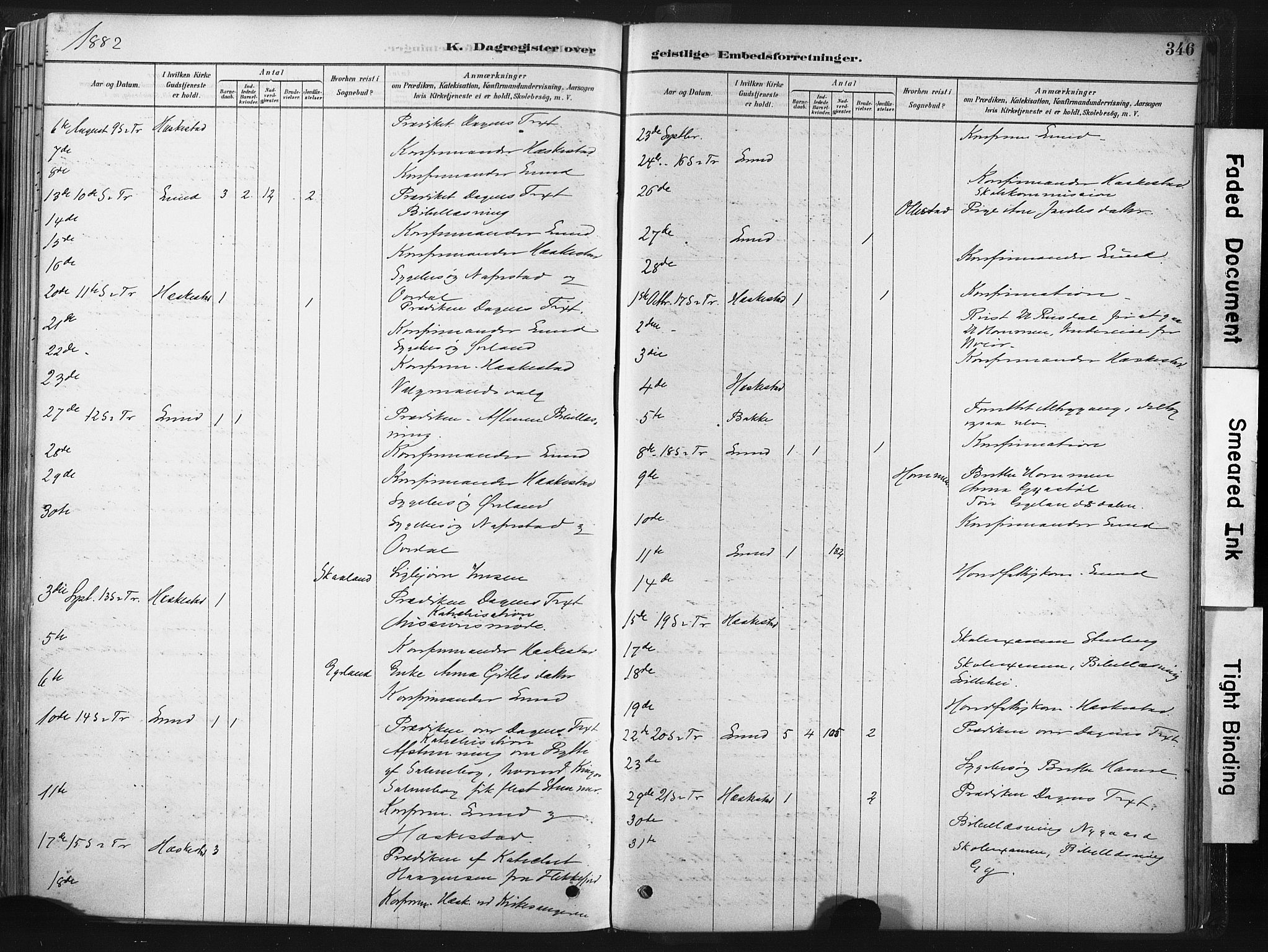 Lund sokneprestkontor, AV/SAST-A-101809/S06/L0011: Parish register (official) no. A 10, 1877-1904, p. 346