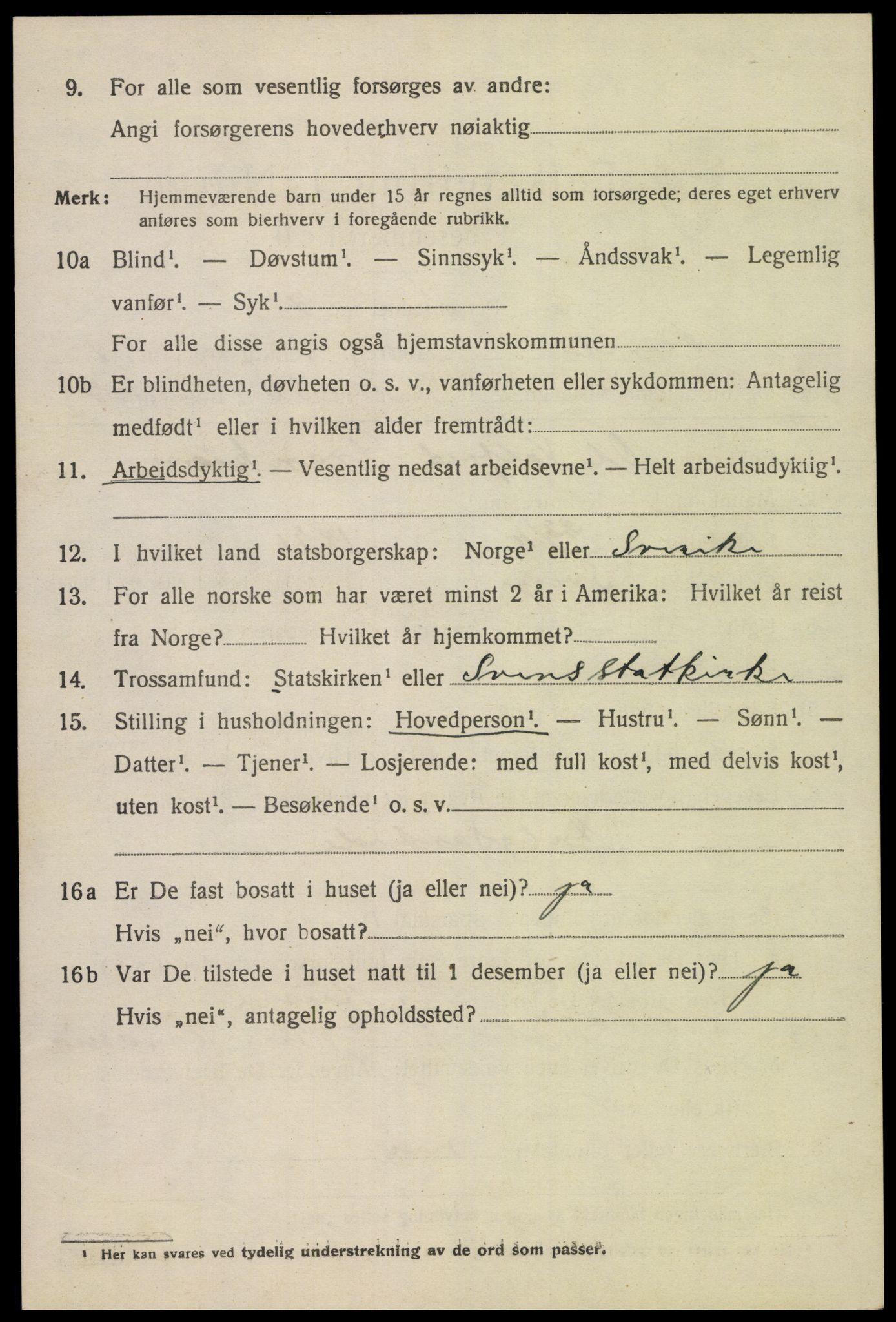 SAK, 1920 census for Åmli, 1920, p. 3178