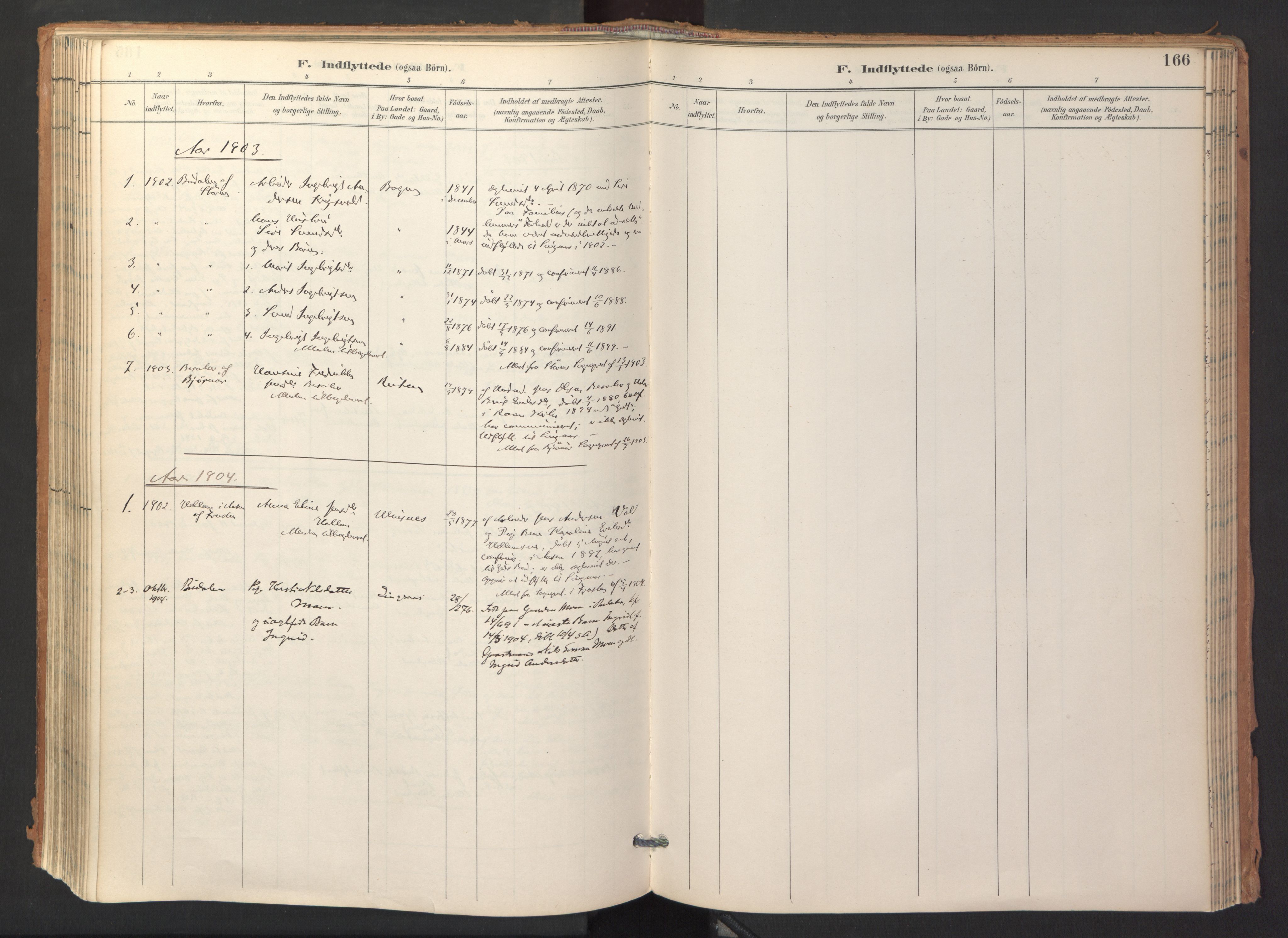 Ministerialprotokoller, klokkerbøker og fødselsregistre - Sør-Trøndelag, SAT/A-1456/688/L1025: Parish register (official) no. 688A02, 1891-1909, p. 166