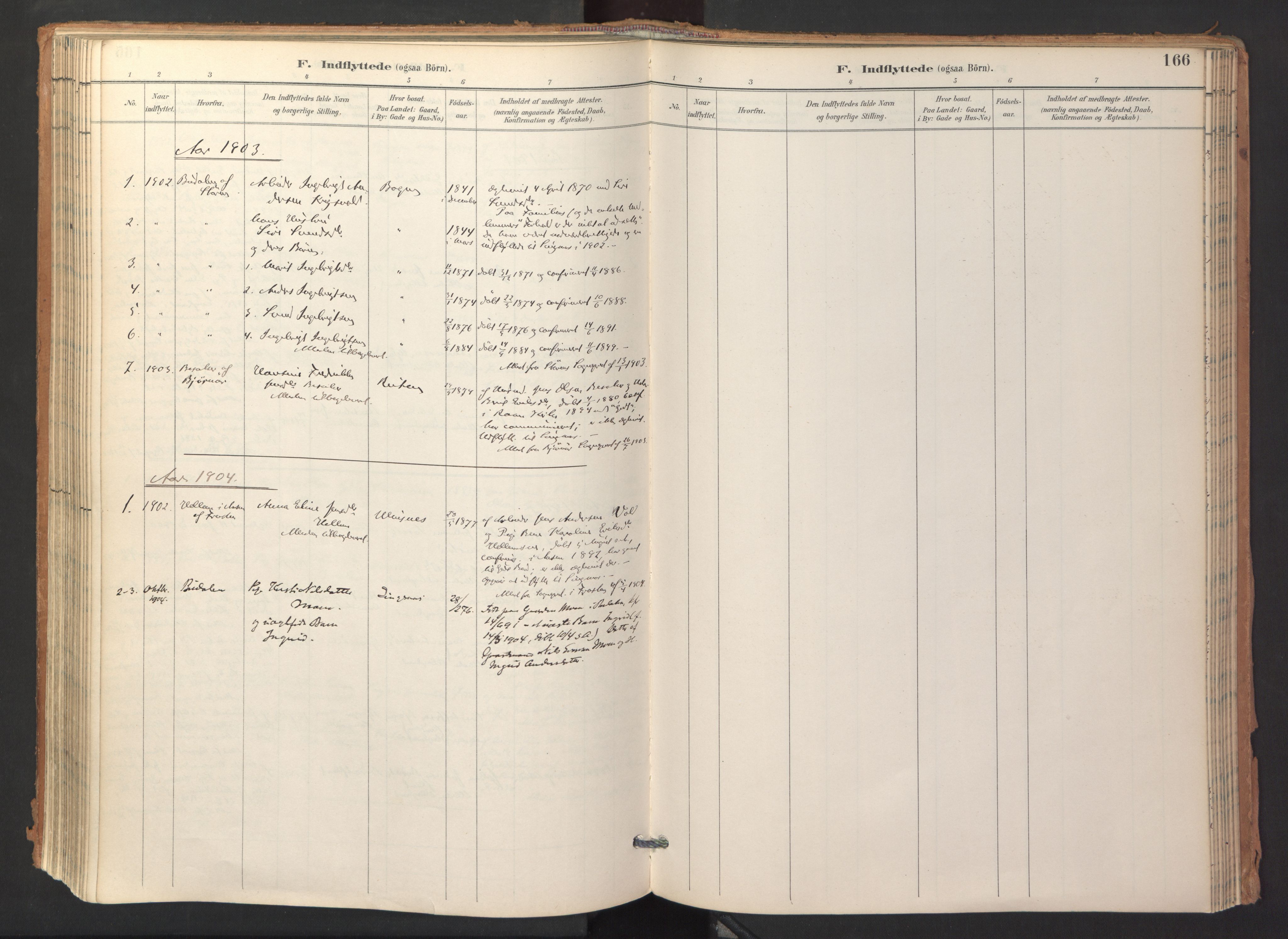 Ministerialprotokoller, klokkerbøker og fødselsregistre - Sør-Trøndelag, AV/SAT-A-1456/688/L1025: Parish register (official) no. 688A02, 1891-1909, p. 166