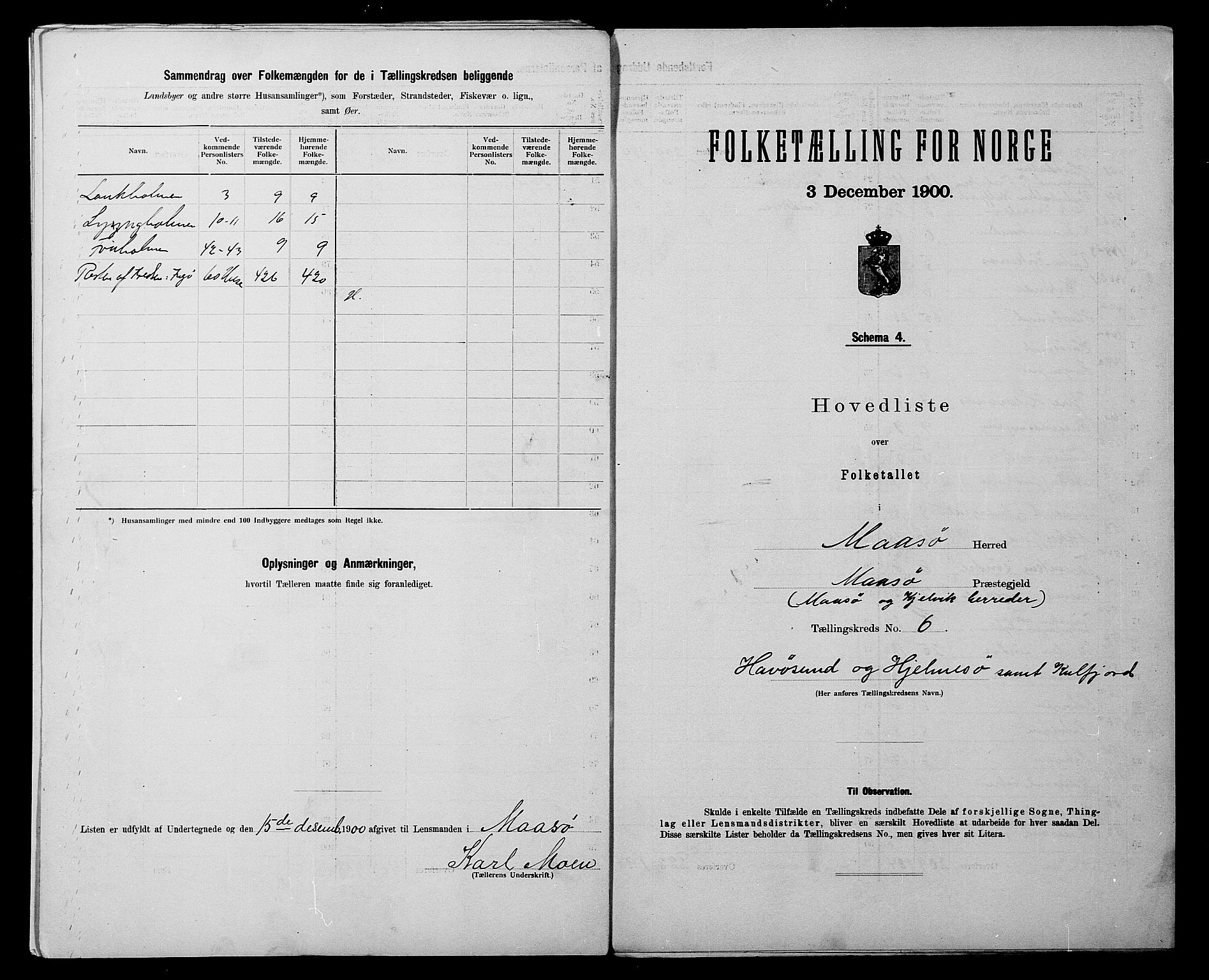 SATØ, 1900 census for Måsøy, 1900, p. 14