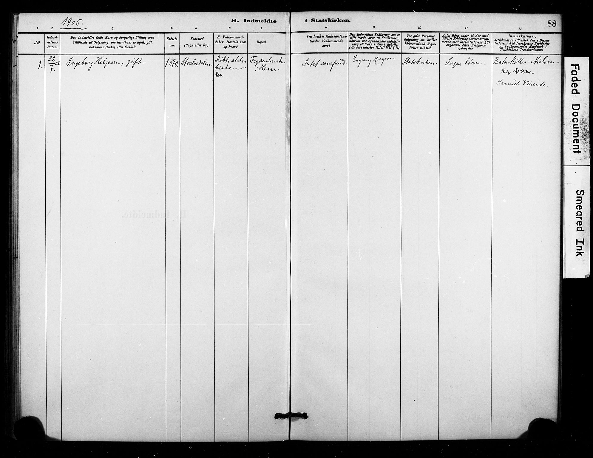 Lardal kirkebøker, AV/SAKO-A-350/F/Fc/L0001: Parish register (official) no. III 1, 1881-1906, p. 88