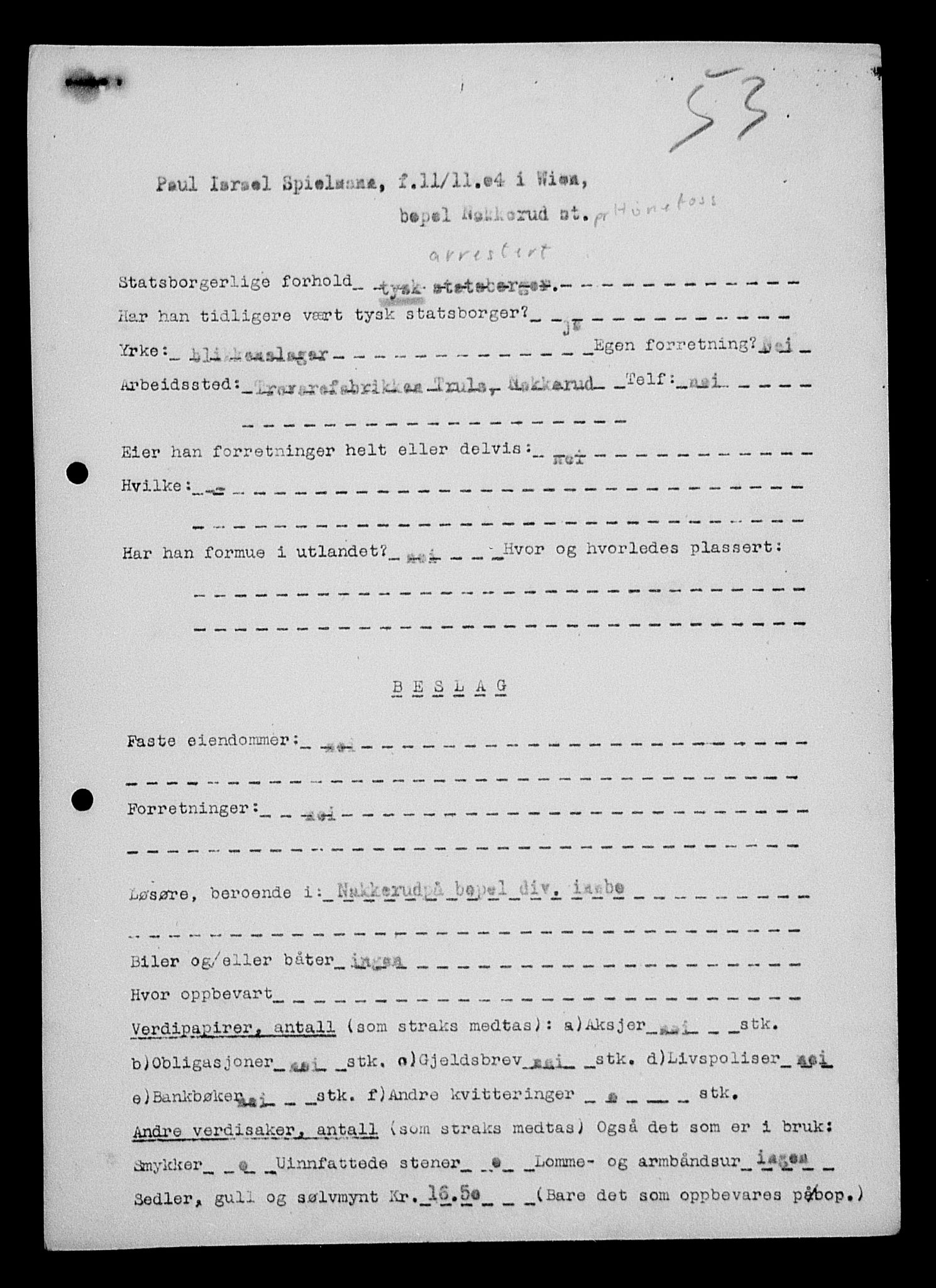 Justisdepartementet, Tilbakeføringskontoret for inndratte formuer, AV/RA-S-1564/H/Hc/Hcd/L1007: --, 1945-1947, p. 242