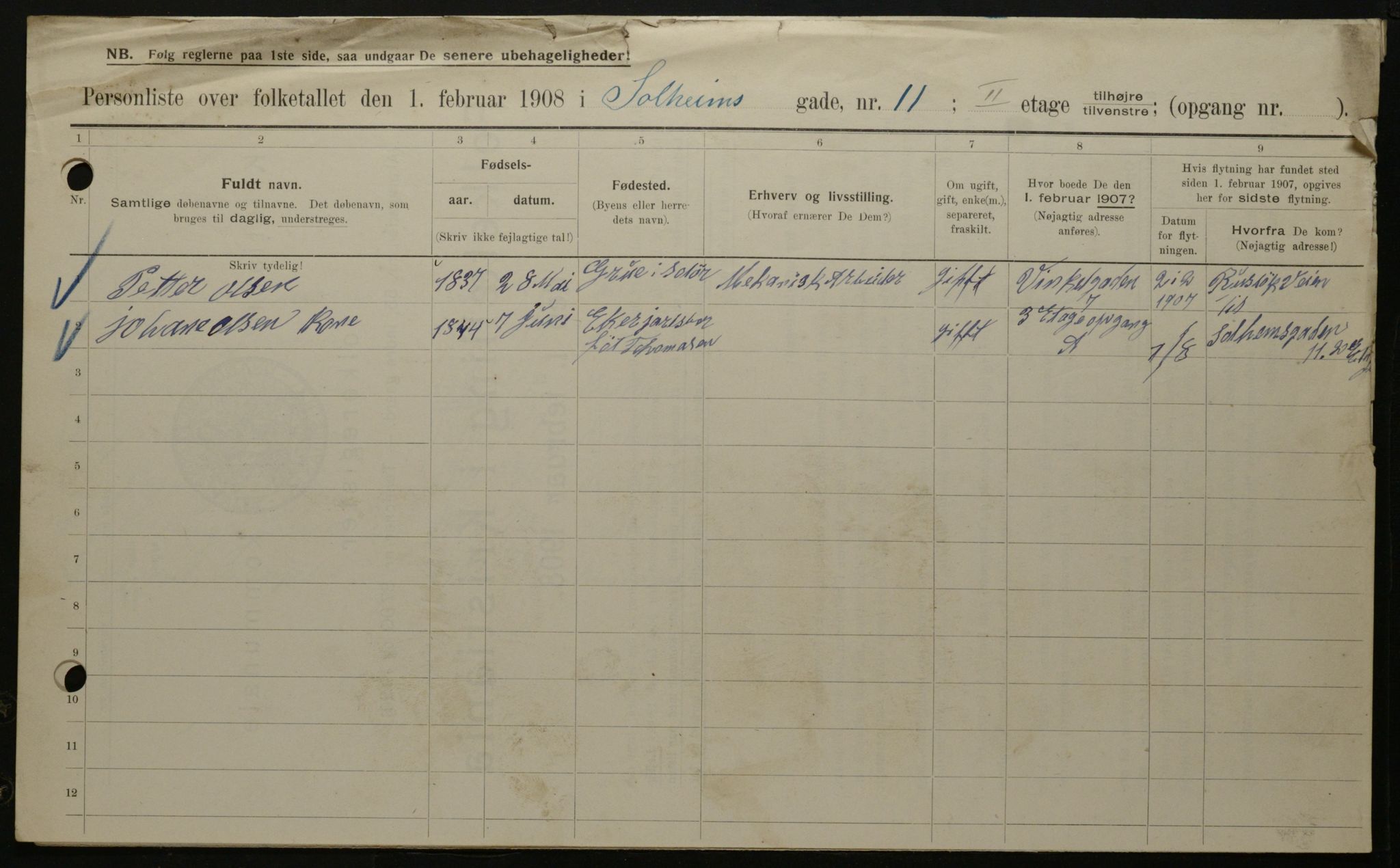 OBA, Municipal Census 1908 for Kristiania, 1908, p. 89761