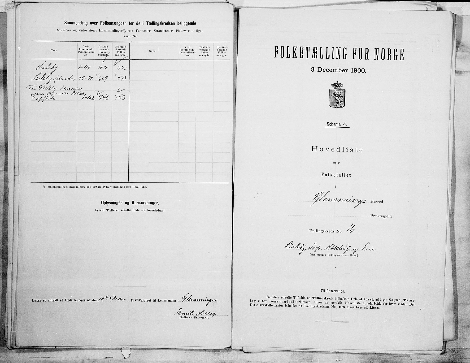 SAO, 1900 census for Glemmen, 1900, p. 38