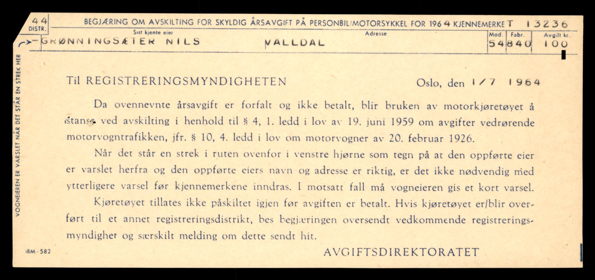 Møre og Romsdal vegkontor - Ålesund trafikkstasjon, AV/SAT-A-4099/F/Fe/L0038: Registreringskort for kjøretøy T 13180 - T 13360, 1927-1998, p. 977
