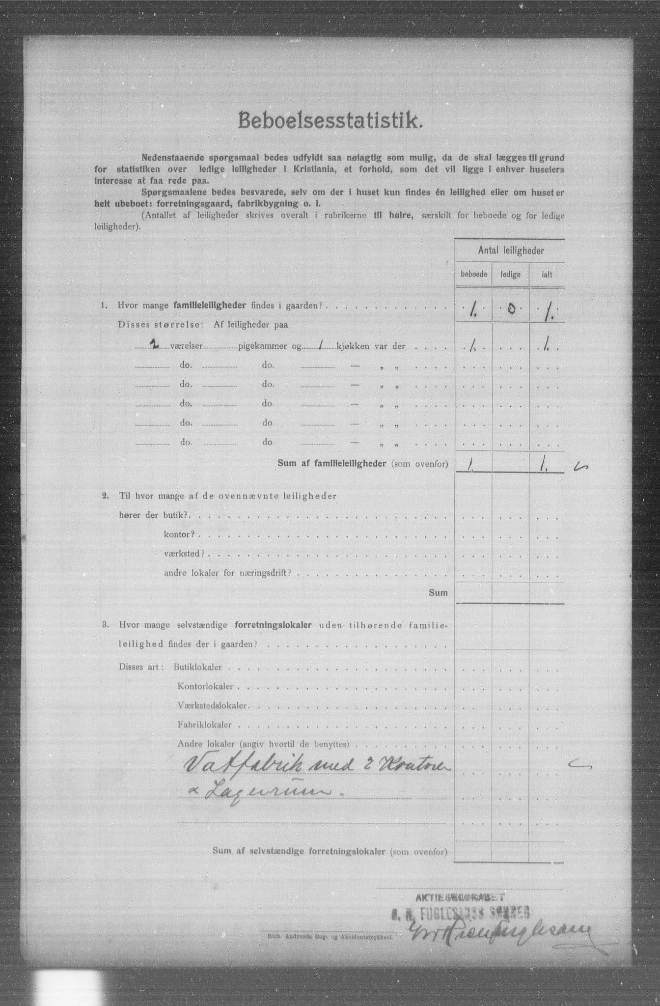 OBA, Municipal Census 1904 for Kristiania, 1904, p. 8255