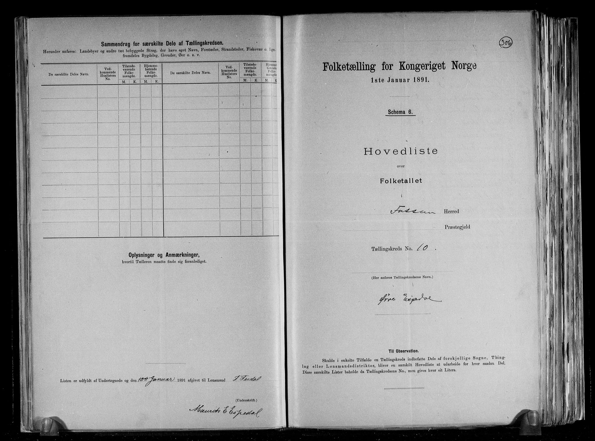 RA, 1891 census for 1129 Forsand, 1891, p. 22