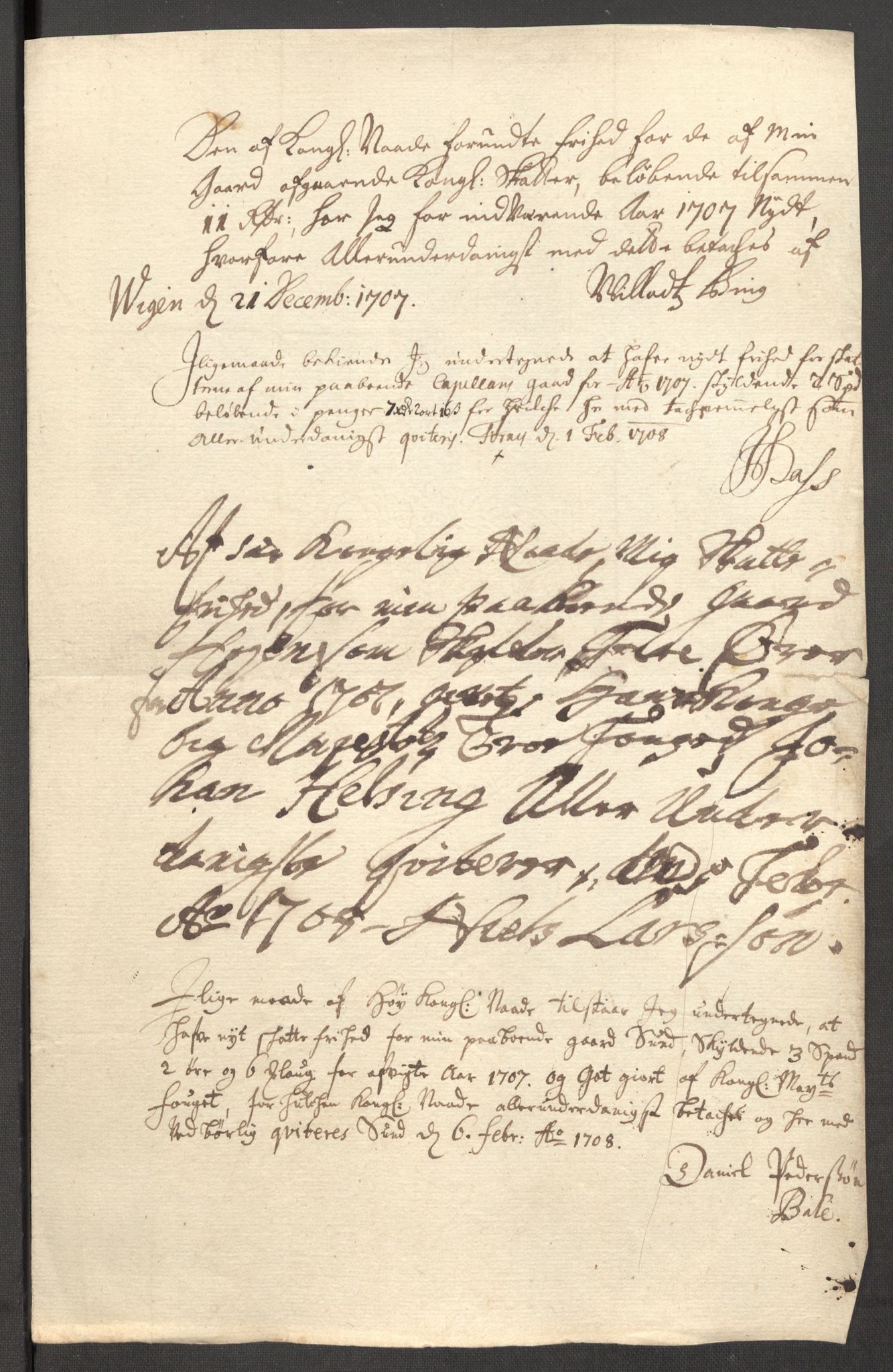 Rentekammeret inntil 1814, Reviderte regnskaper, Fogderegnskap, RA/EA-4092/R63/L4315: Fogderegnskap Inderøy, 1706-1707, p. 472