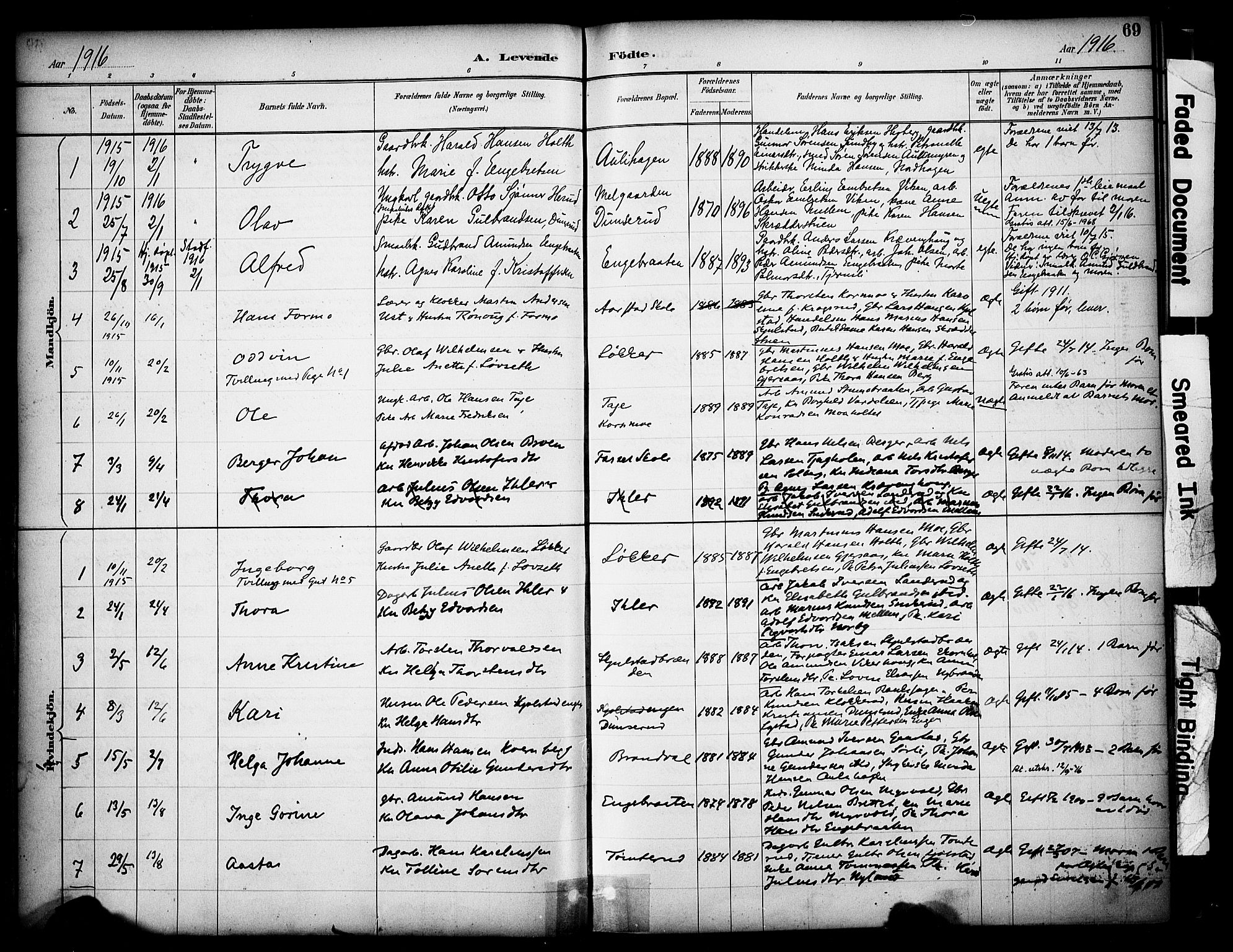 Sør-Odal prestekontor, AV/SAH-PREST-030/H/Ha/Haa/L0009: Parish register (official) no. 9, 1886-1926, p. 69