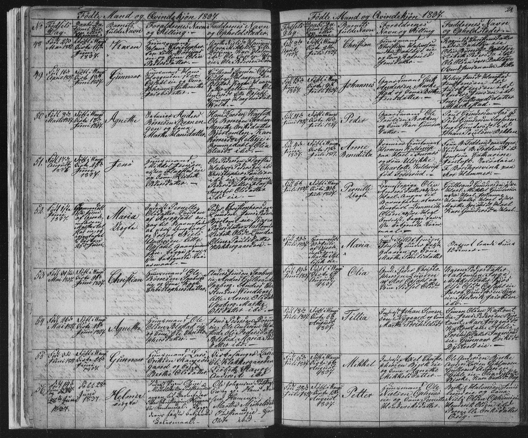 Vang prestekontor, Hedmark, AV/SAH-PREST-008/H/Ha/Hab/L0008: Parish register (copy) no. 8, 1832-1854, p. 24