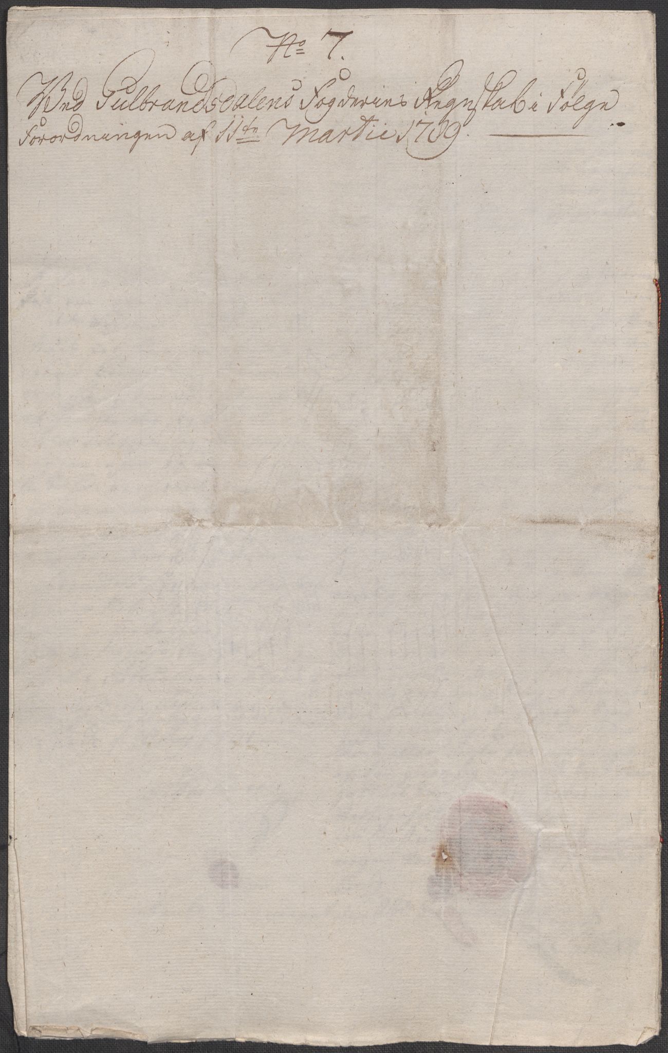 Rentekammeret inntil 1814, Reviderte regnskaper, Mindre regnskaper, AV/RA-EA-4068/Rf/Rfe/L0010: Fosen fogderi, Gudbrandsdalen fogderi, 1789, p. 126