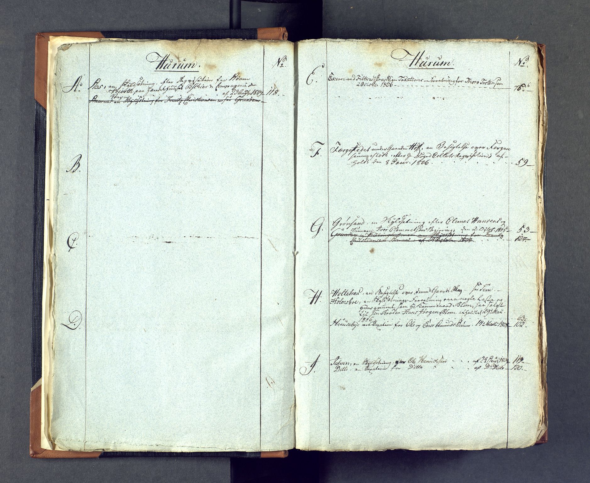 Lier, Røyken og Hurum sorenskriveri, AV/SAKO-A-89/F/Fc/Fca/L0004a: Ekstrarettsprotokoll, 1804-1809