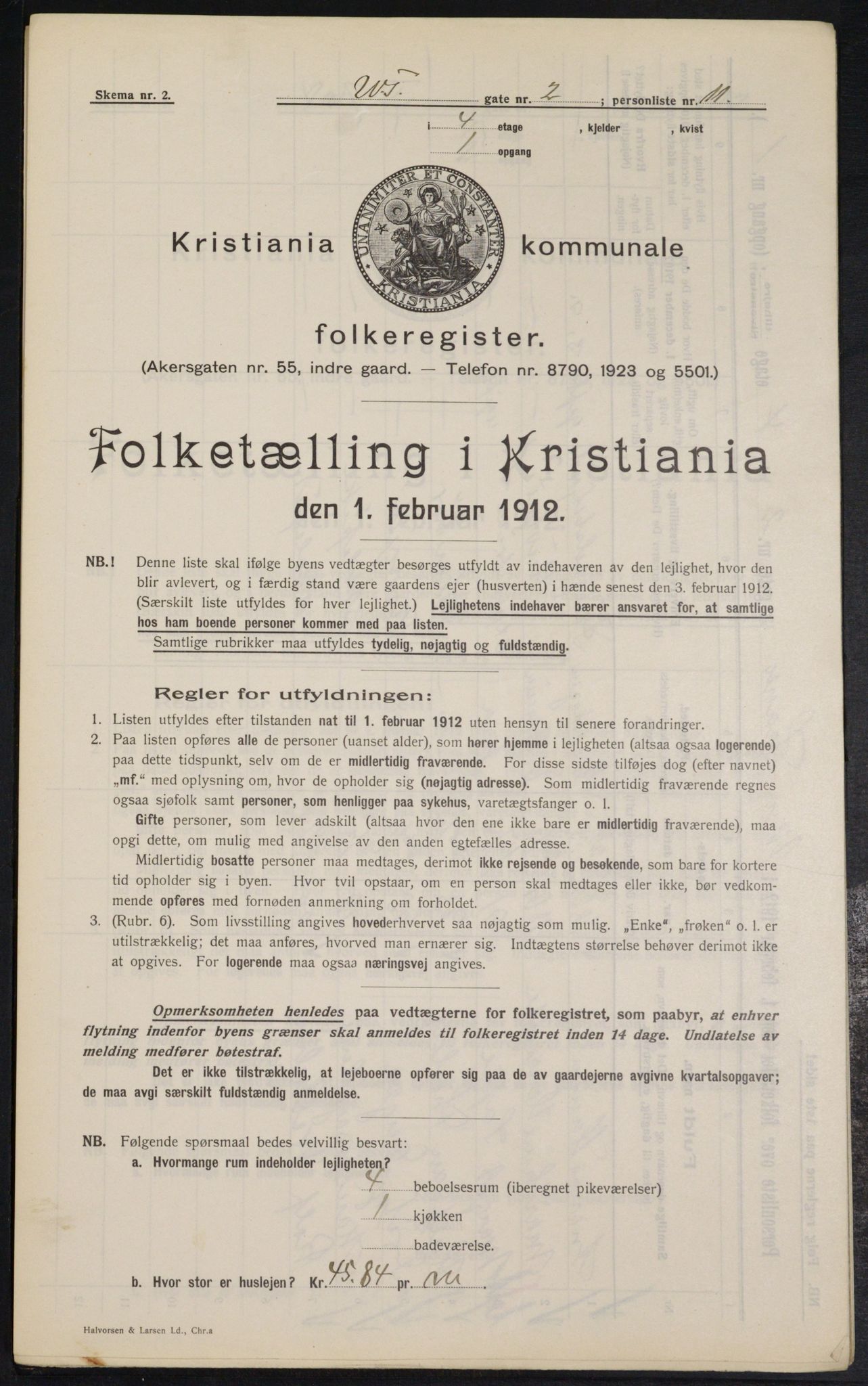 OBA, Municipal Census 1912 for Kristiania, 1912, p. 126224