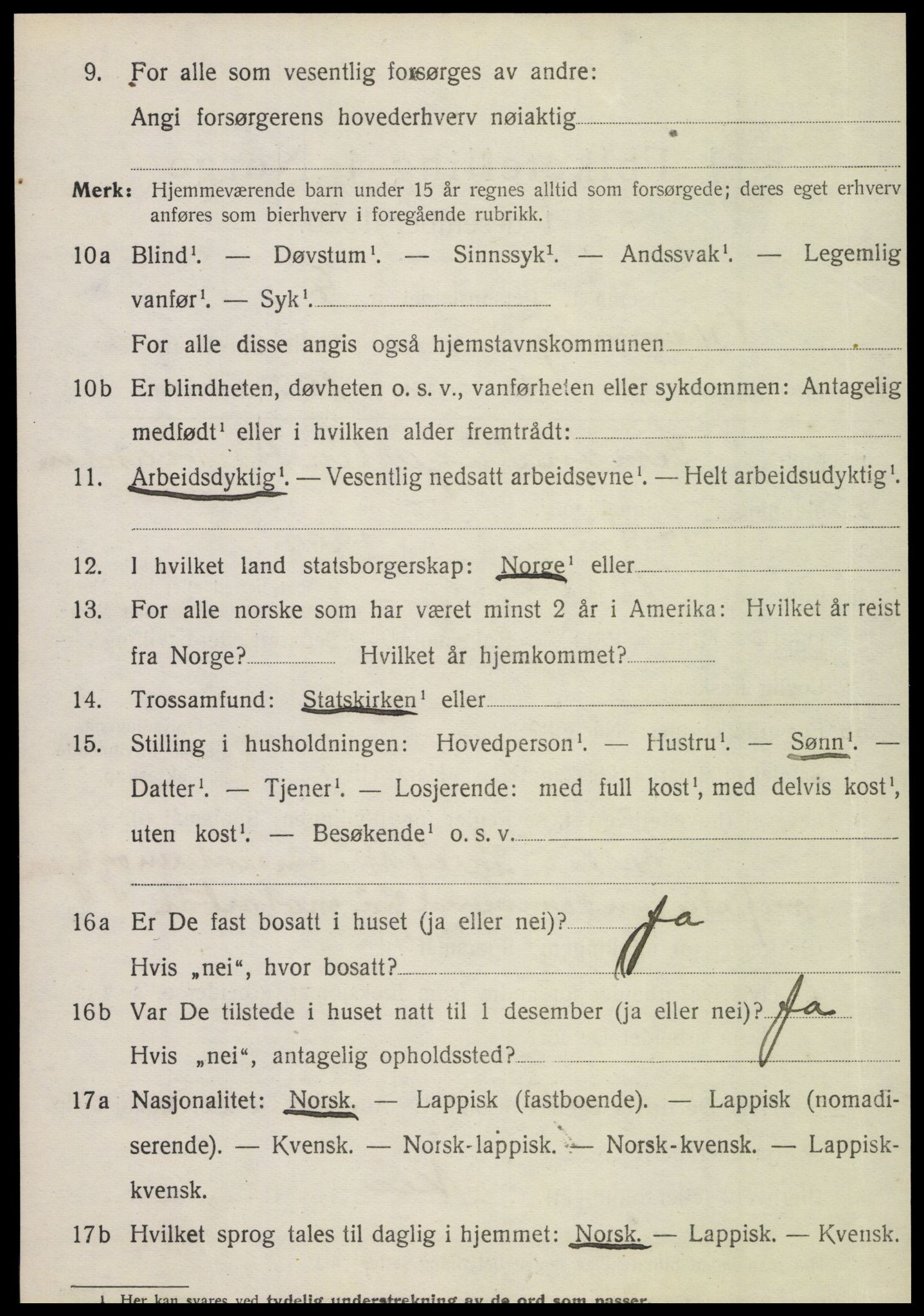 SAT, 1920 census for Brønnøy, 1920, p. 4375