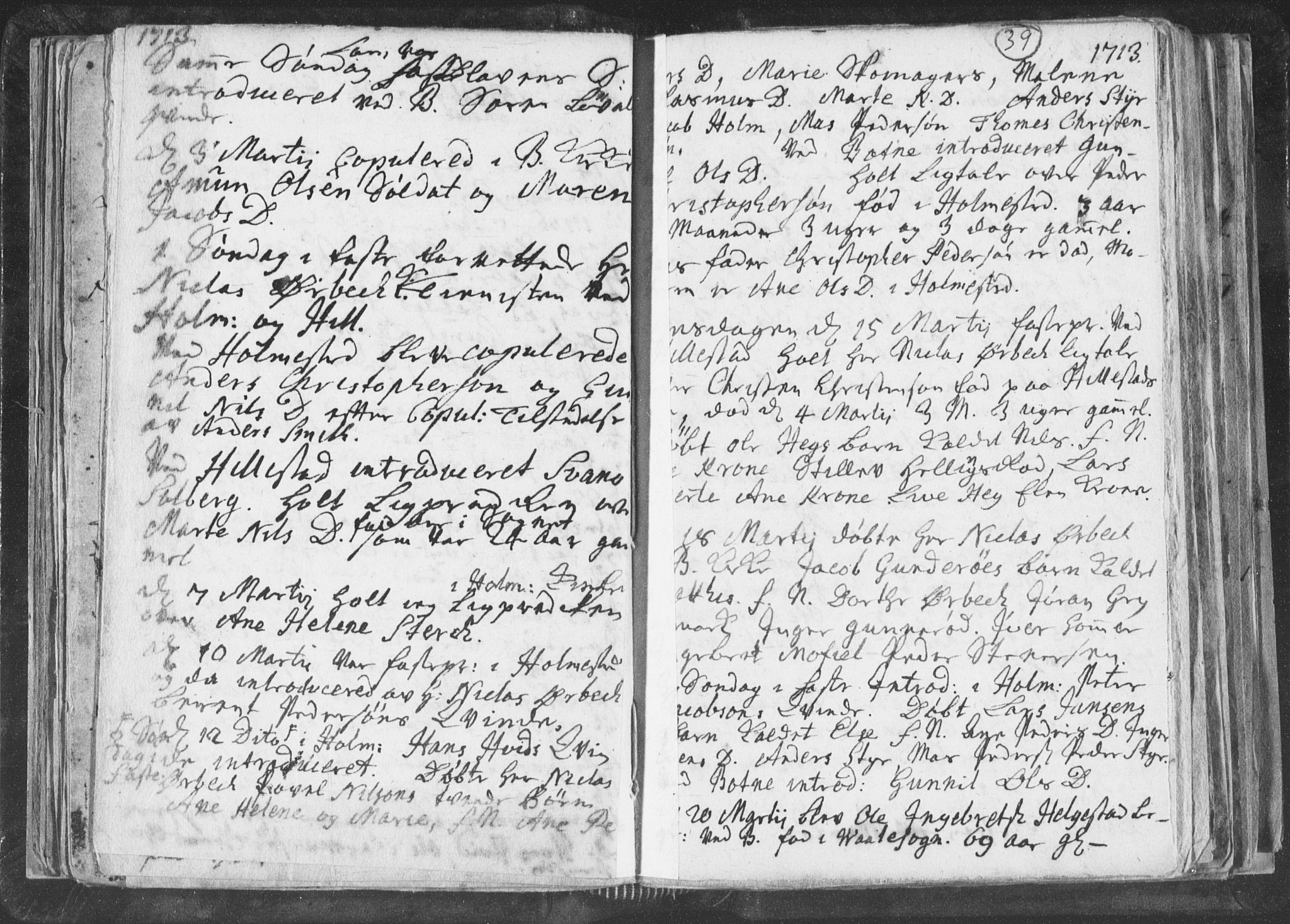 Botne kirkebøker, AV/SAKO-A-340/F/Fa/L0001b: Parish register (official) no. I 1B, 1707-1722, p. 39