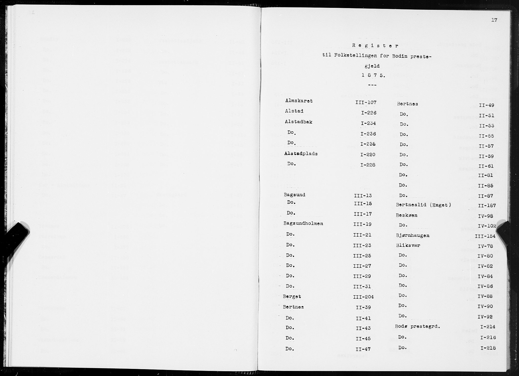 SAT, 1875 census for 1843L Bodø/Bodø, 1875, p. 17