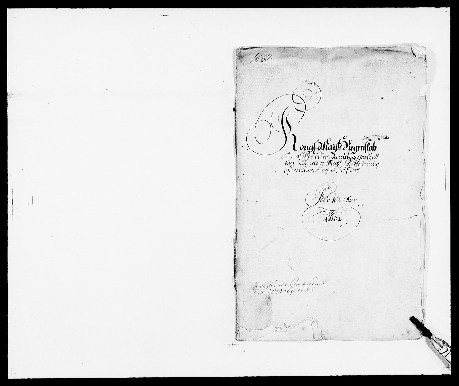 Rentekammeret inntil 1814, Reviderte regnskaper, Fogderegnskap, RA/EA-4092/R32/L1851: Fogderegnskap Jarlsberg grevskap, 1682, p. 1