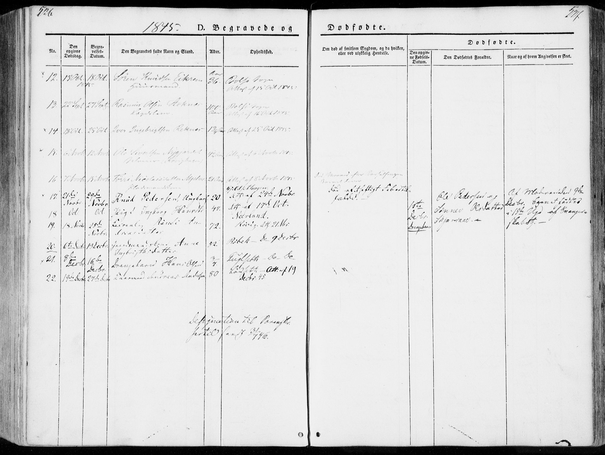 Ministerialprotokoller, klokkerbøker og fødselsregistre - Møre og Romsdal, AV/SAT-A-1454/555/L0653: Parish register (official) no. 555A04, 1843-1869, p. 526-527