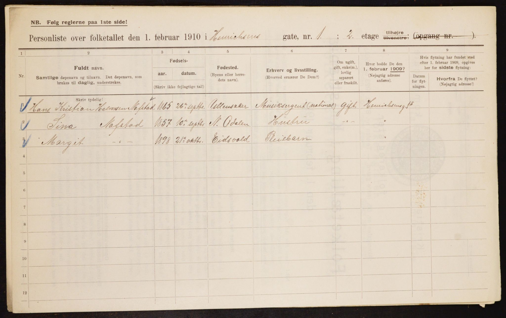 OBA, Municipal Census 1910 for Kristiania, 1910, p. 37802