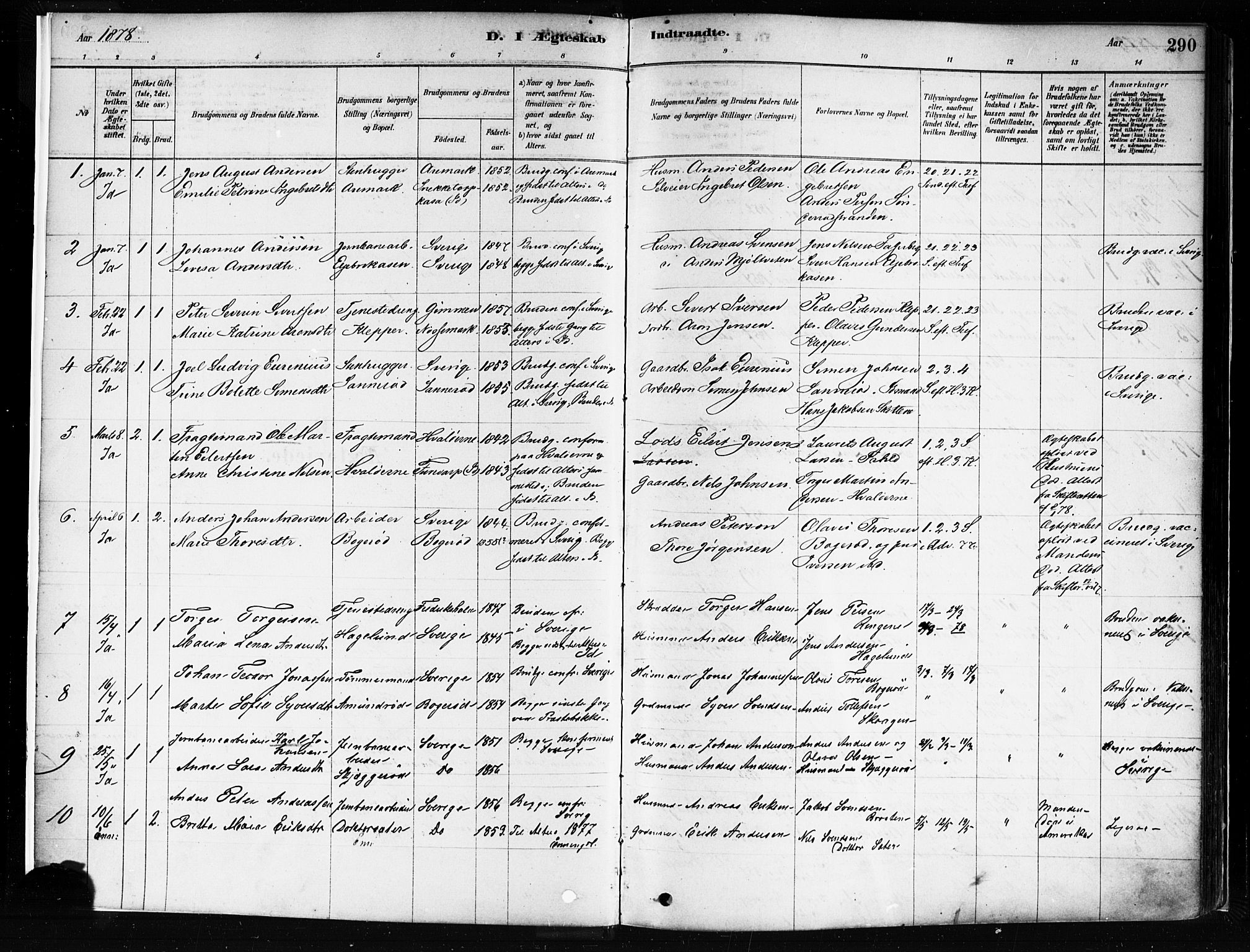 Idd prestekontor Kirkebøker, SAO/A-10911/F/Fc/L0006b: Parish register (official) no. III 6B, 1878-1903, p. 290